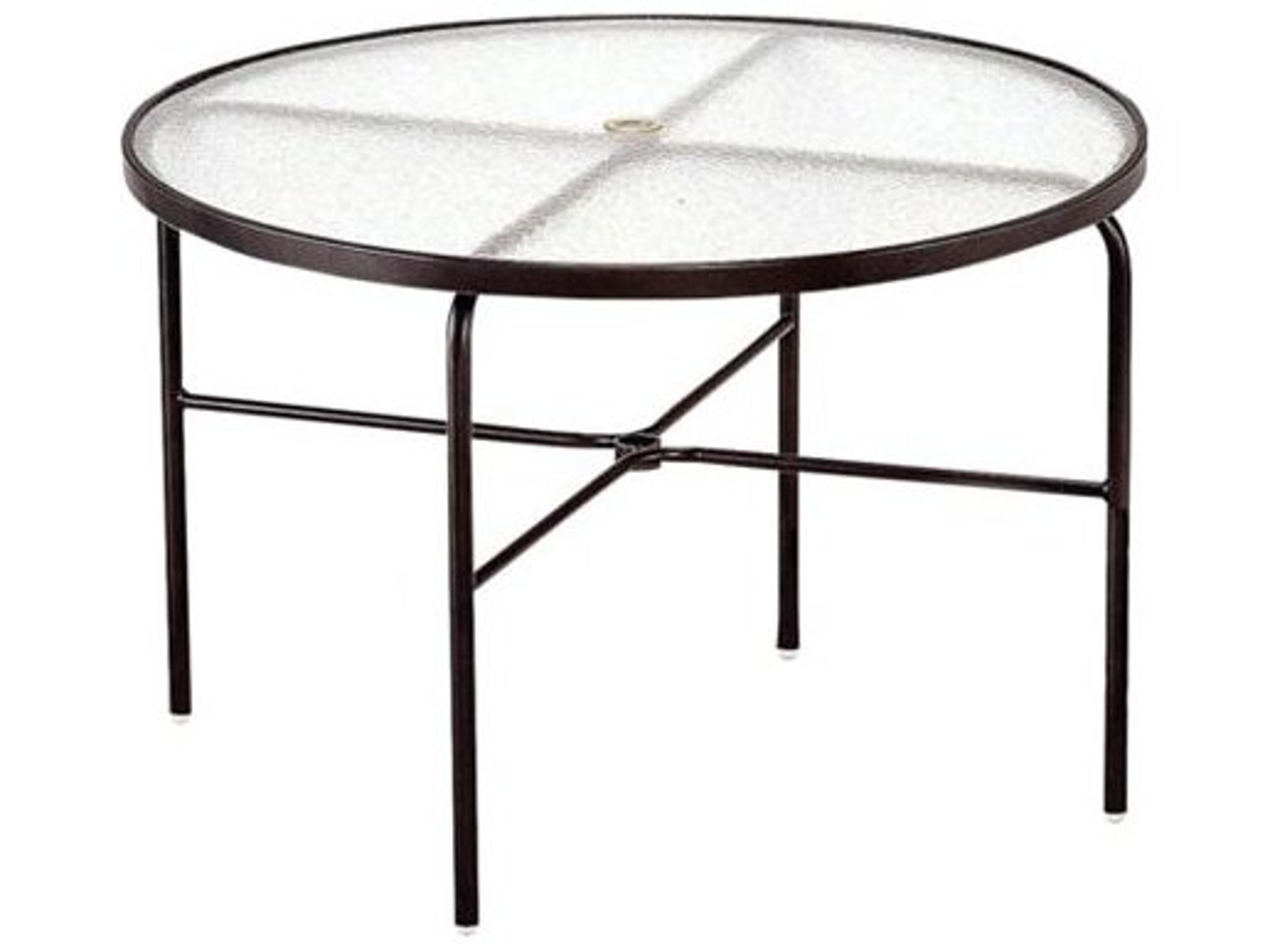 Tropitone Acrylic Cast Aluminum Round Patio Dining Table