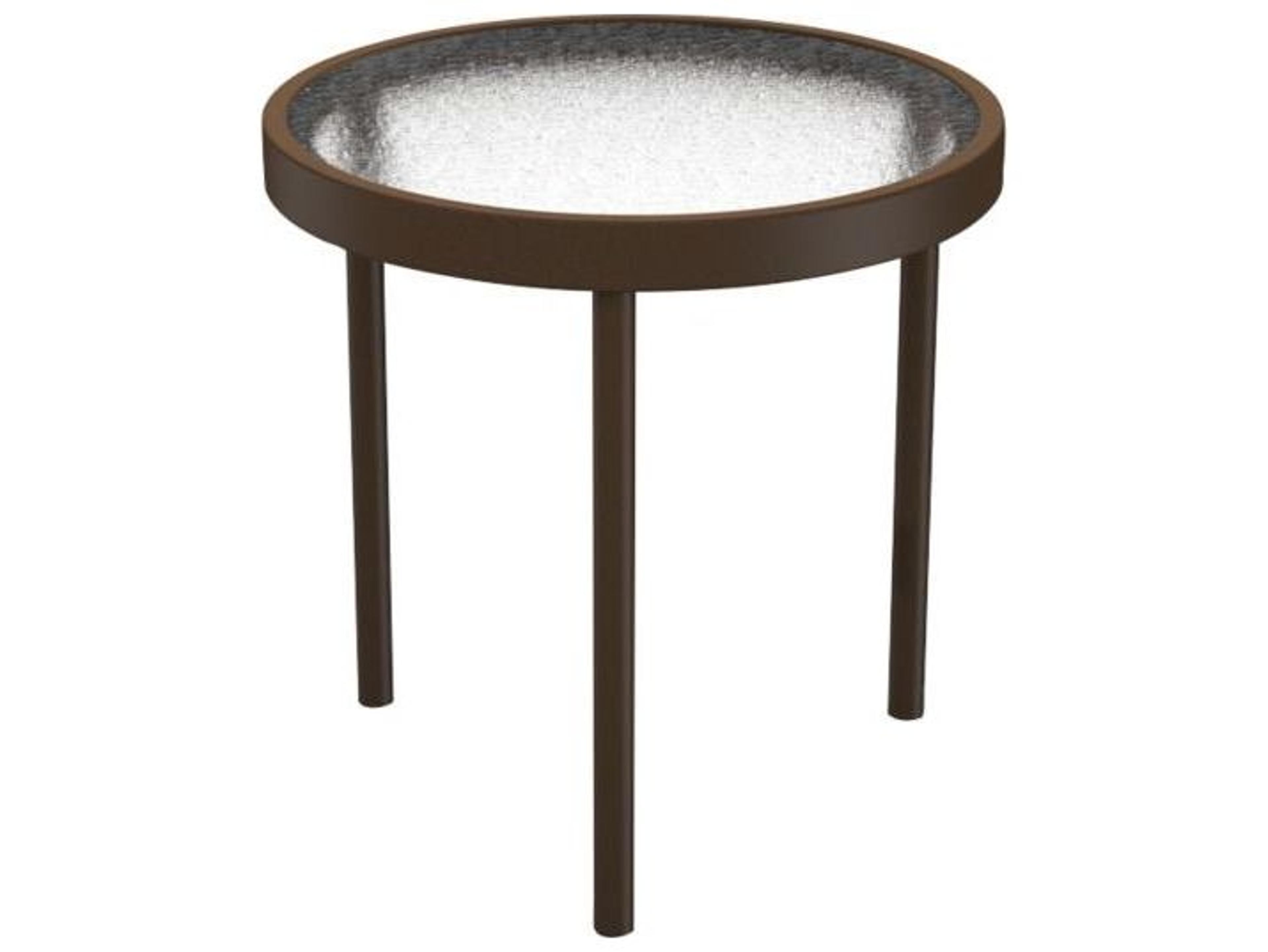 Tropitone Acrylic Cast Aluminum Round Tea Table