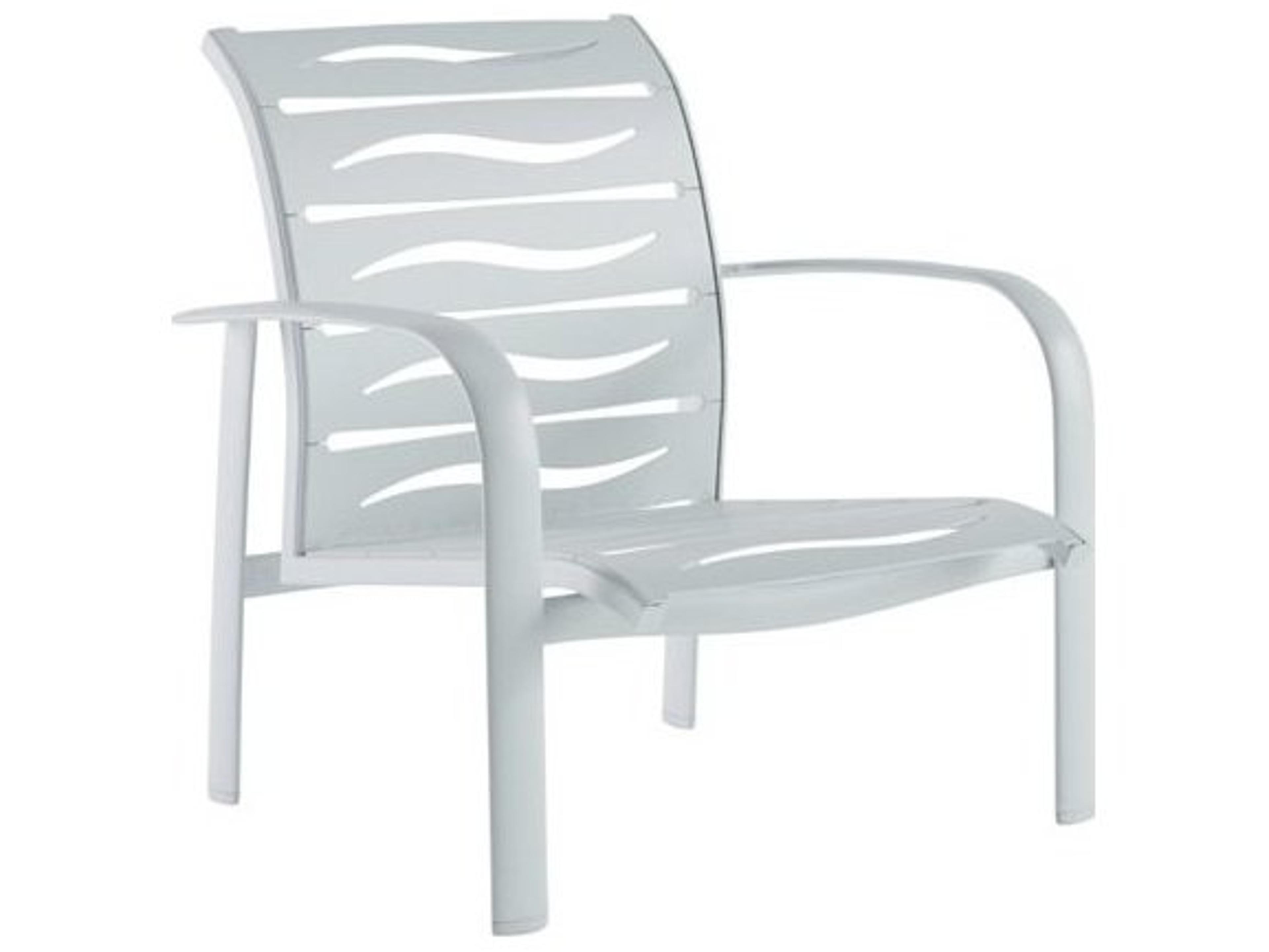 Tropitone Laguna Beach EZ Span Wave Aluminum Stackable Patio Lounge Chair