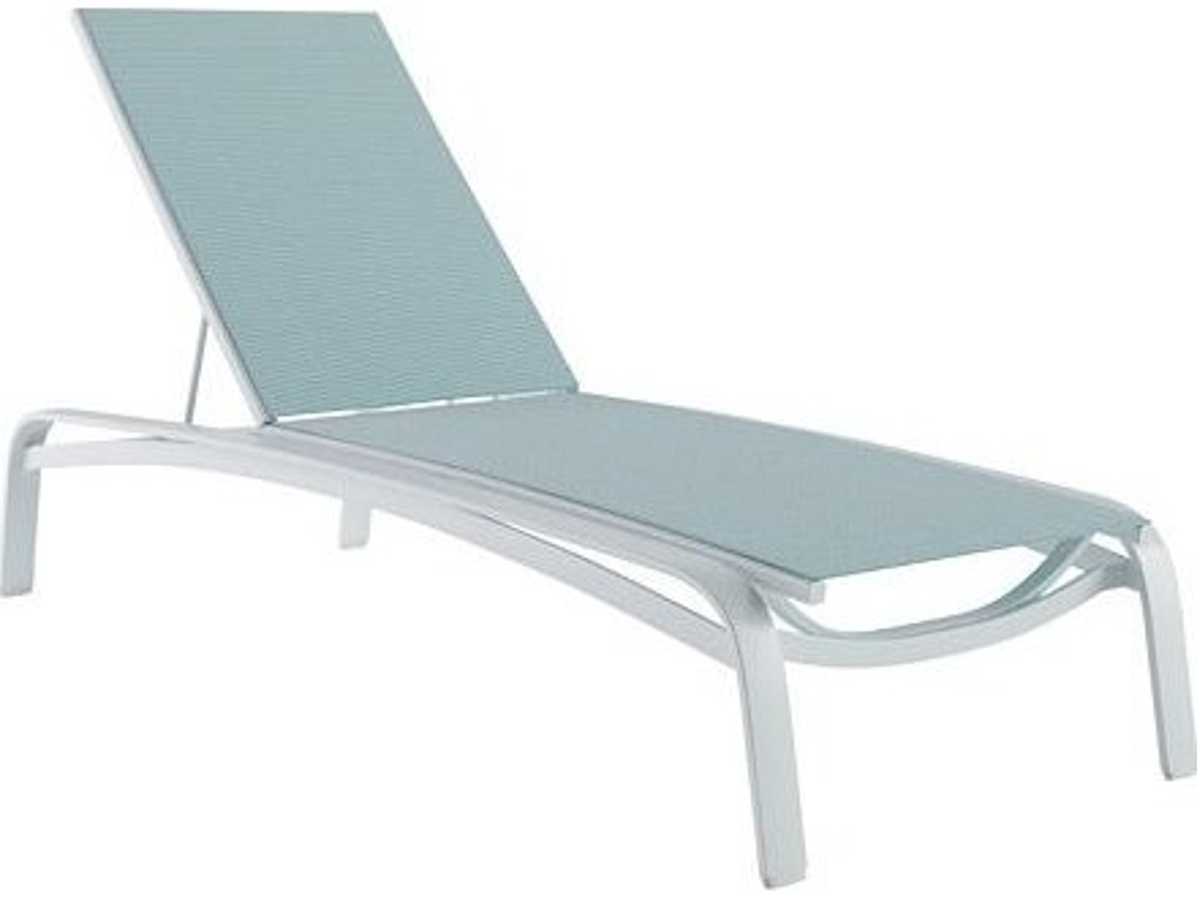 Tropitone Laguna Beach Relaxed Sling Aluminum Stackable Patio Chaise Lounge