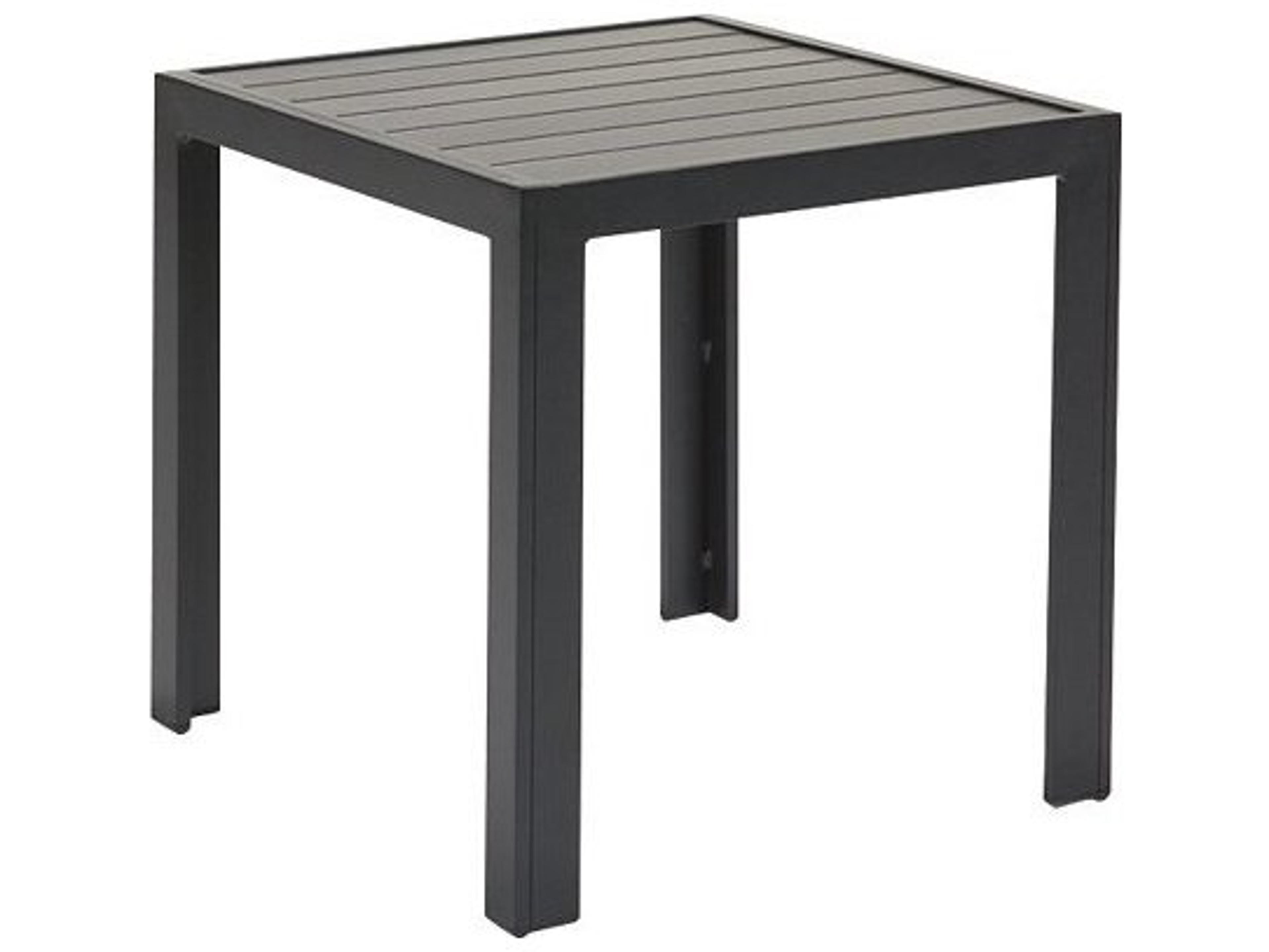 Tropitone Aluminum Slat Square Patio End Table