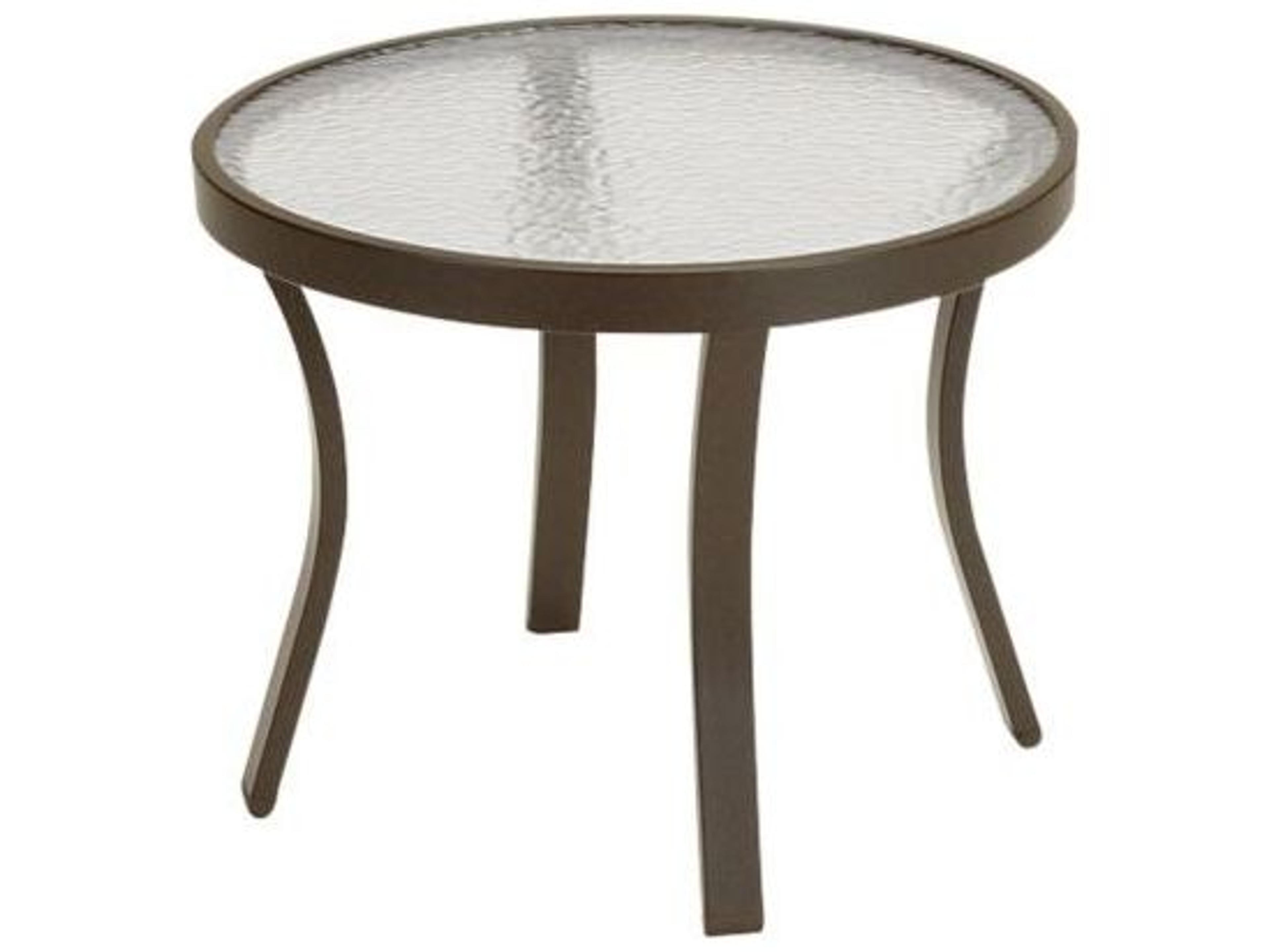 Tropitone Acrylic Cast Aluminum Round Tea Table