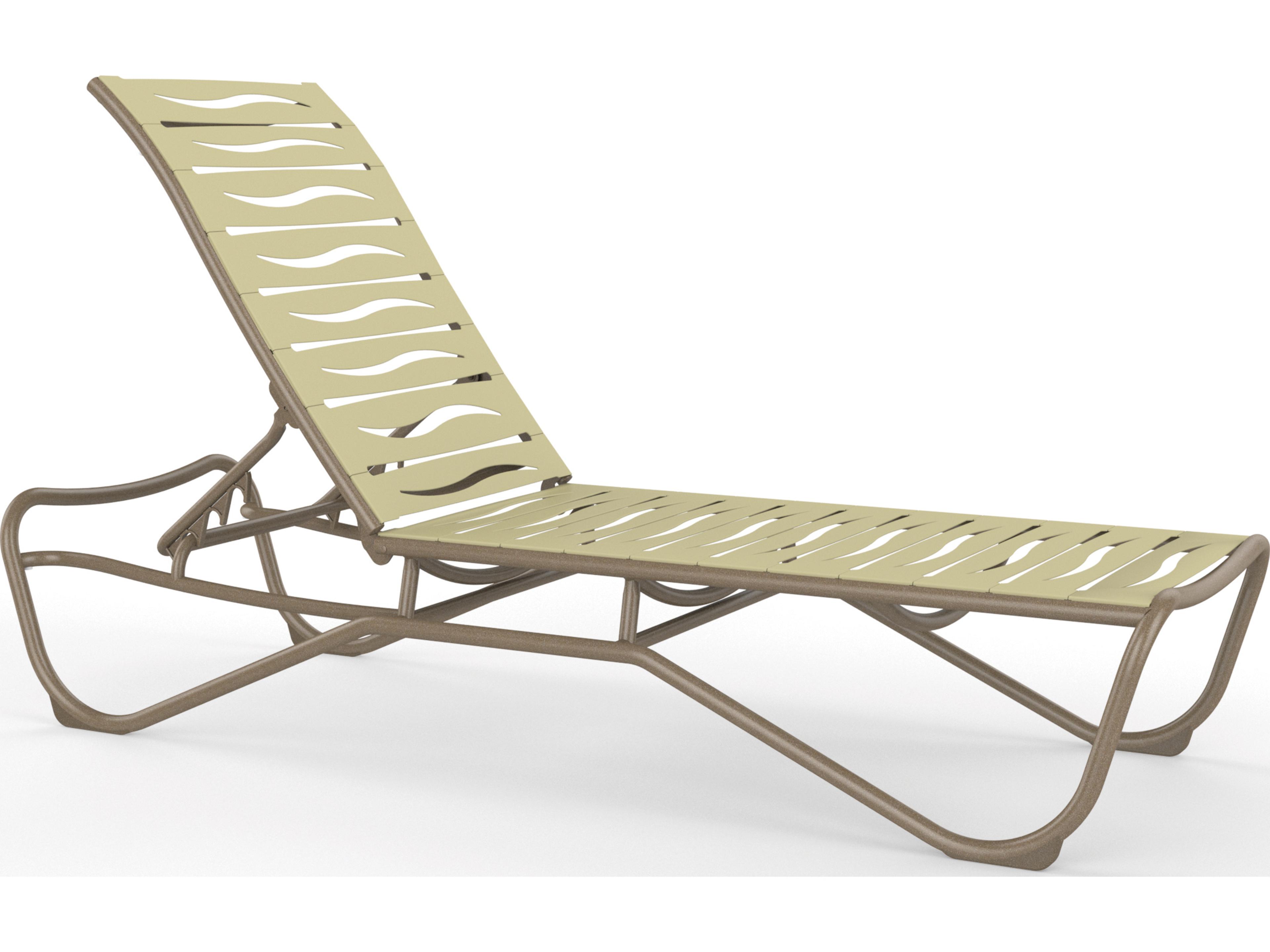 Tropitone Millennia Wave Segment Aluminum Outdoor Chaise Lounge Armless