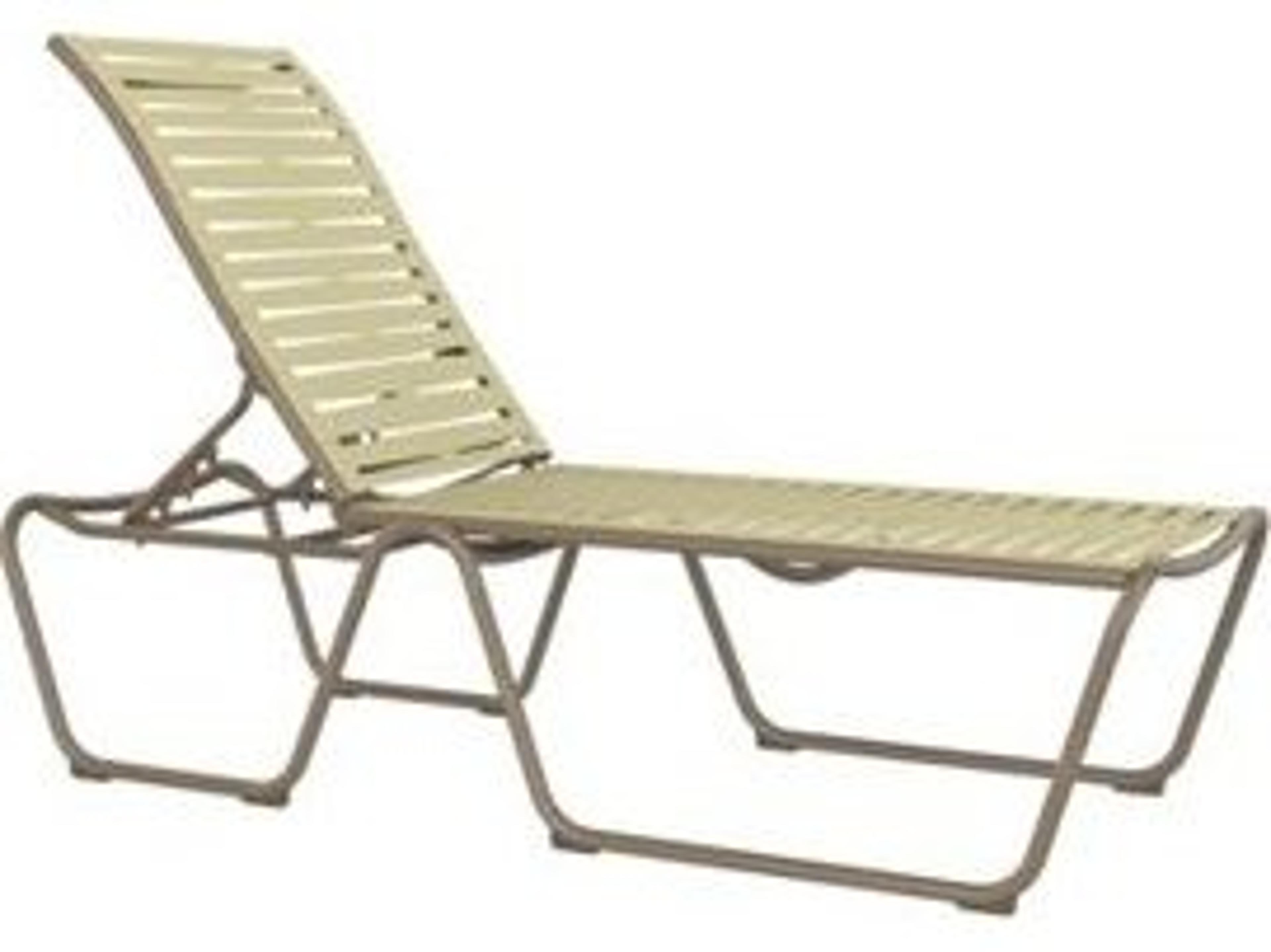 Tropitone Millennia Wave Segment Aluminum Stackable Armless ADA Outdoor Chaise Lounge