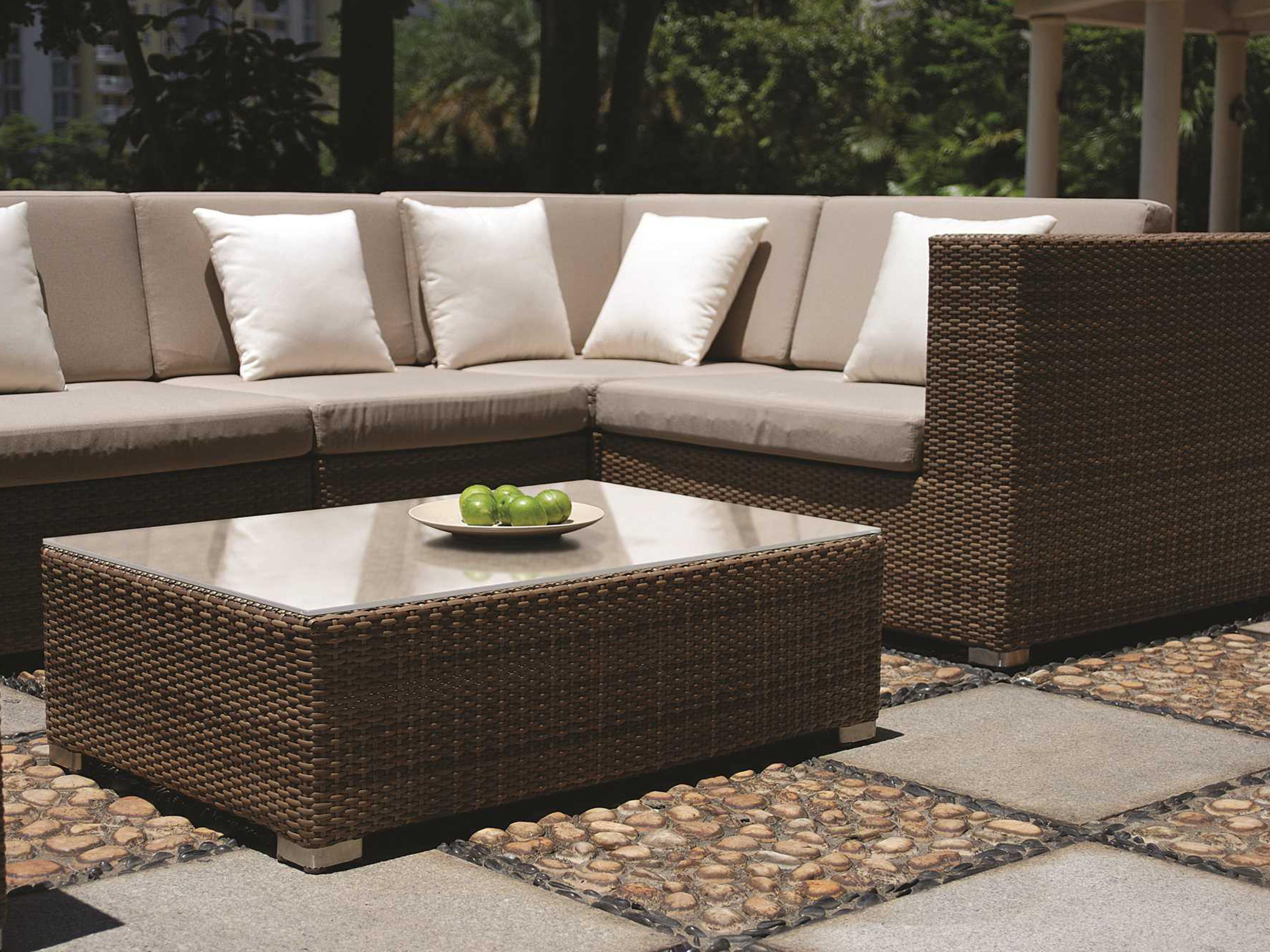 Tropitone Arzo Woven Cushion Sectional Patio Lounge Set
