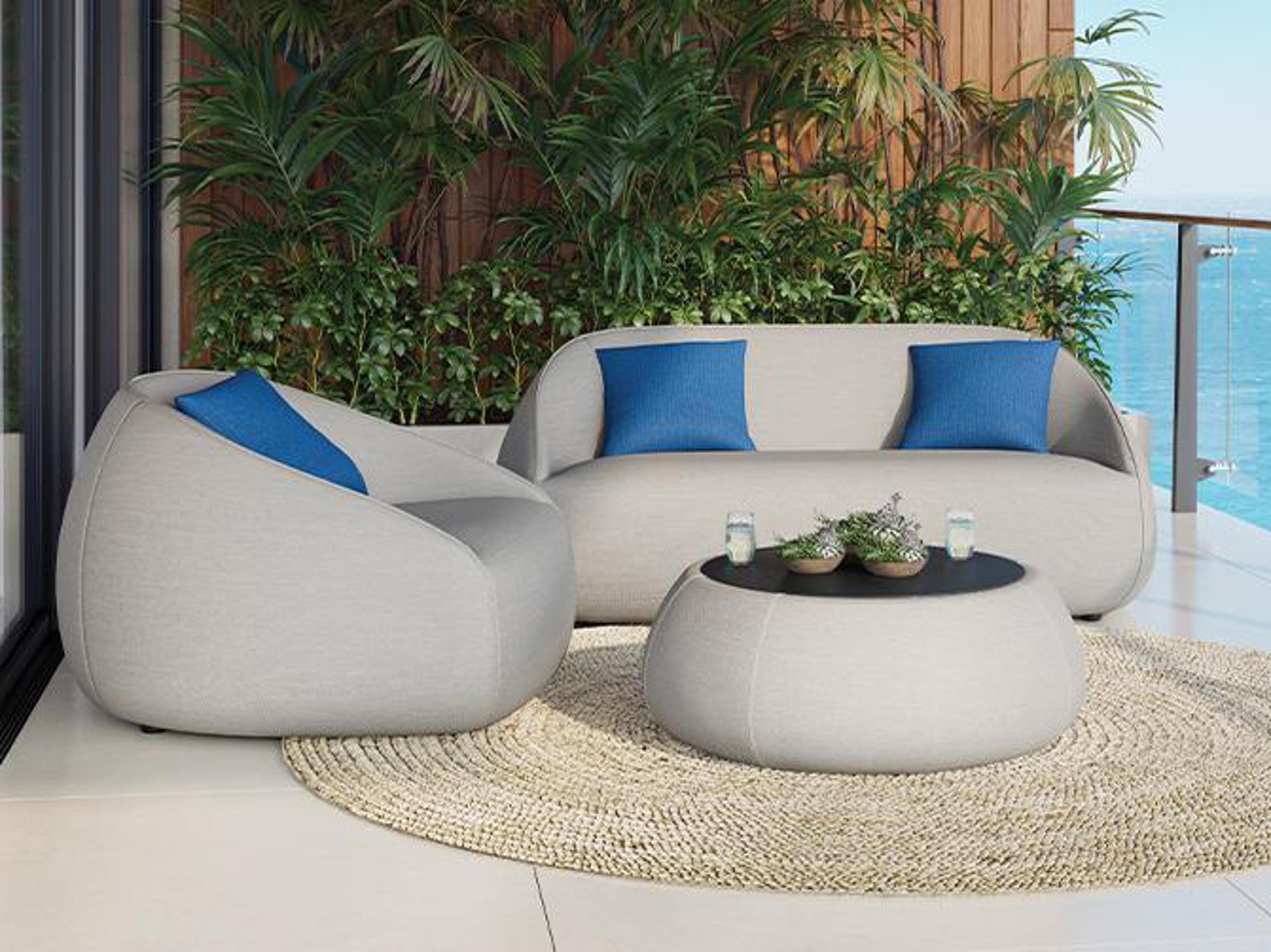 Tropitone Contour Cushion Fabric Outdoor Patio Lounge Set