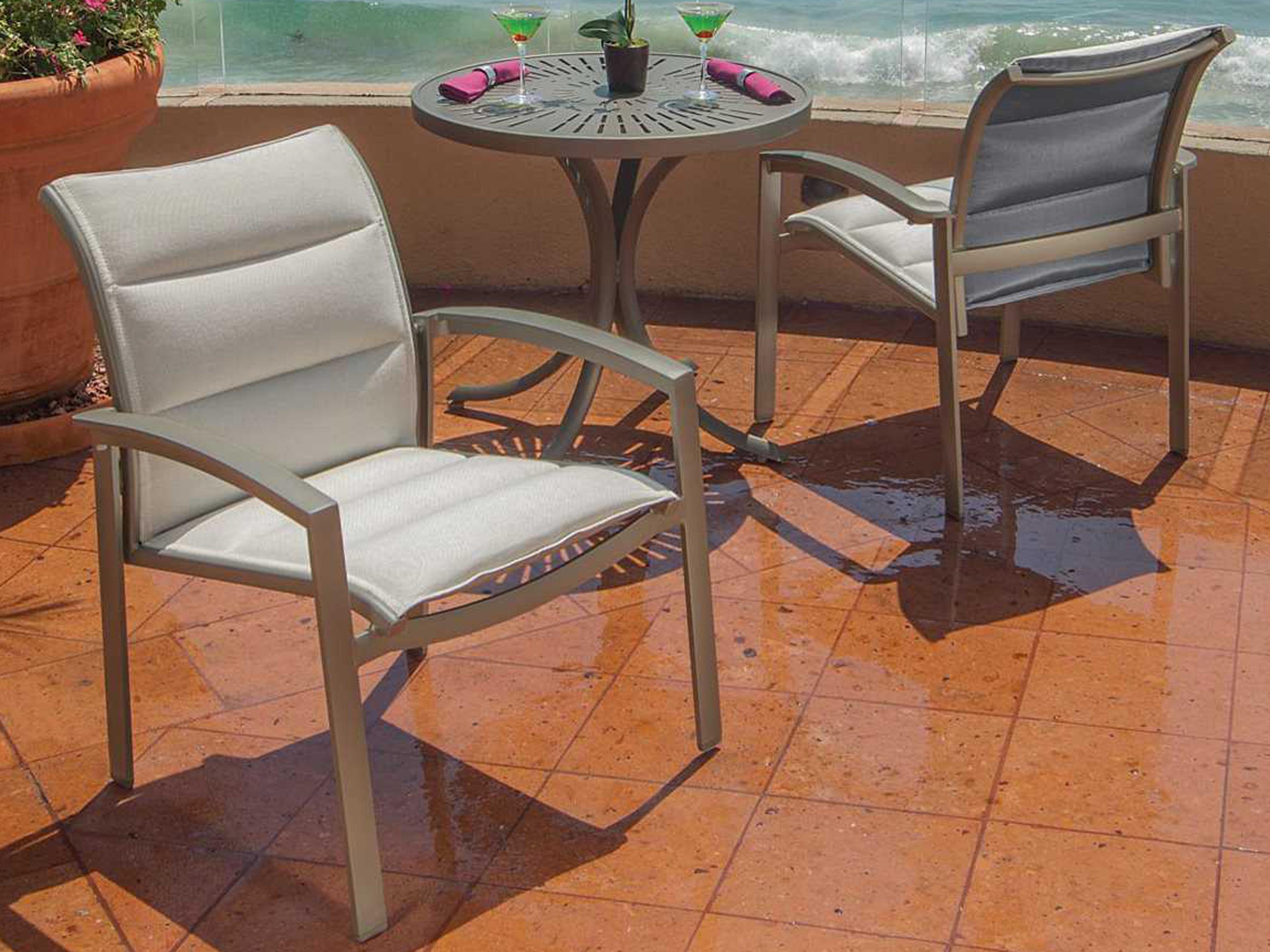 Tropitone Elance Padded Sling Aluminum Bistro Set