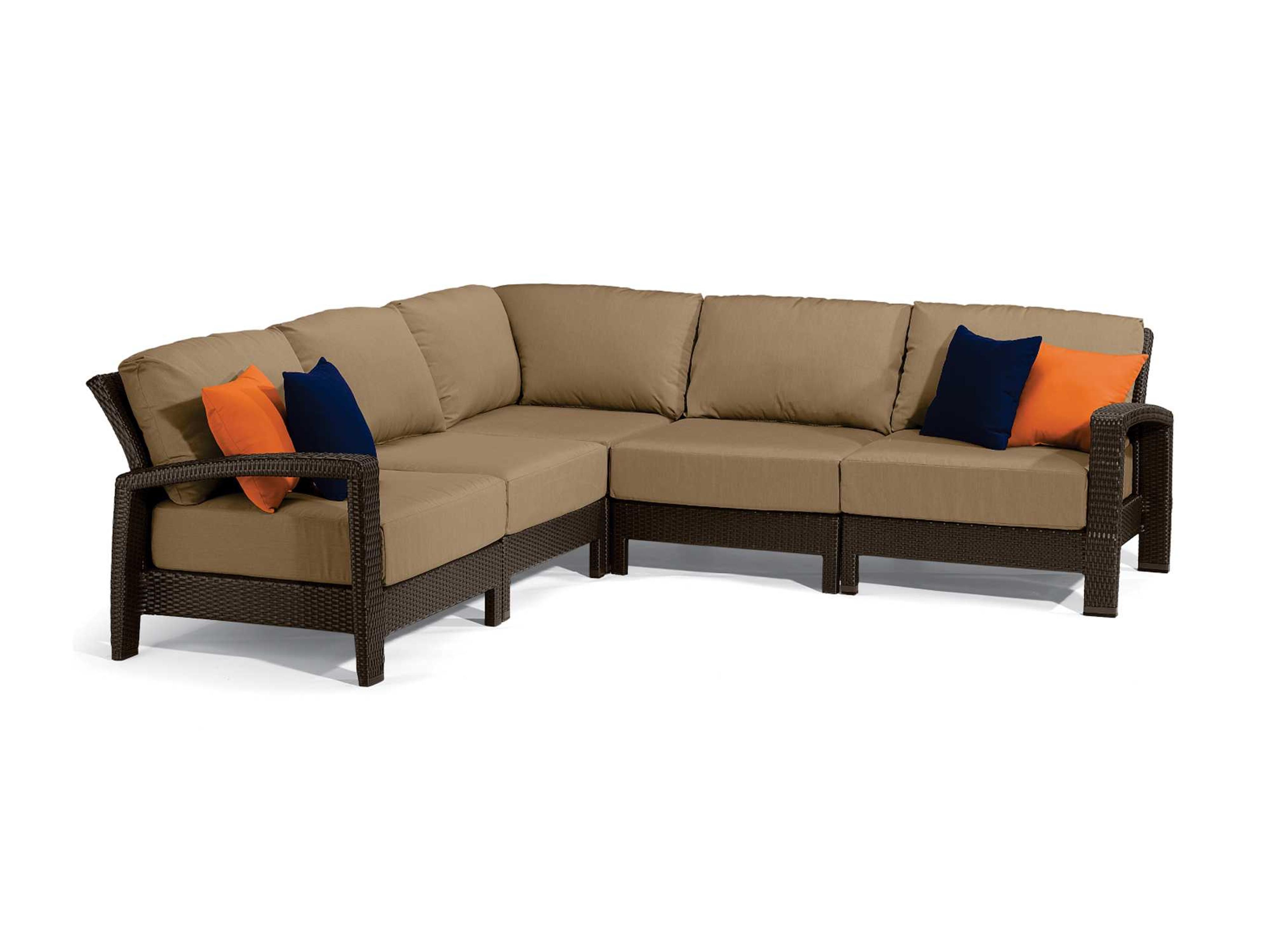 Tropitone Evo Woven Deep Seating Sectional Patio Lounge Set