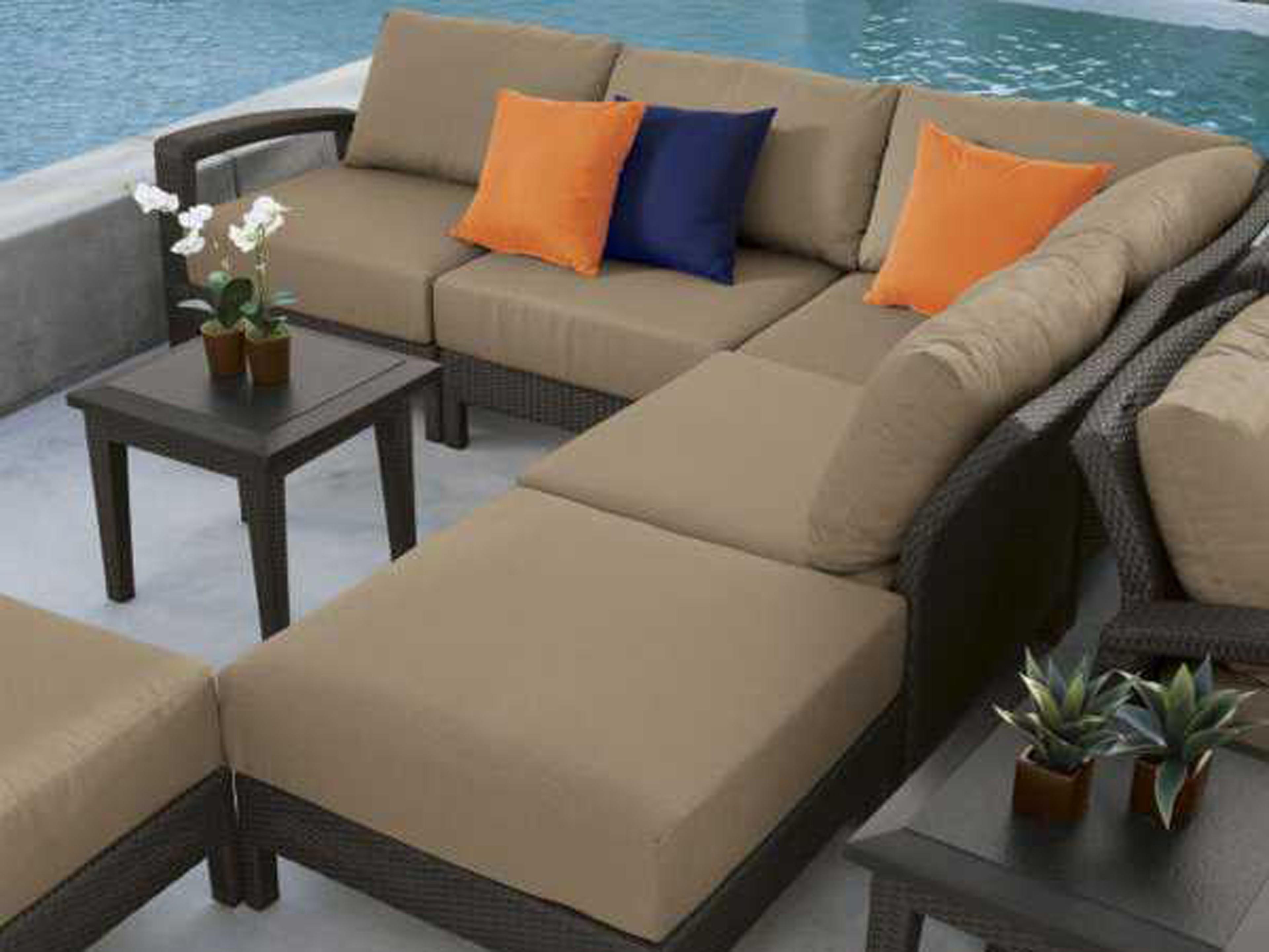 Tropitone Evo Woven Deep Seating Sectional Outdoor Patio Lounge Set