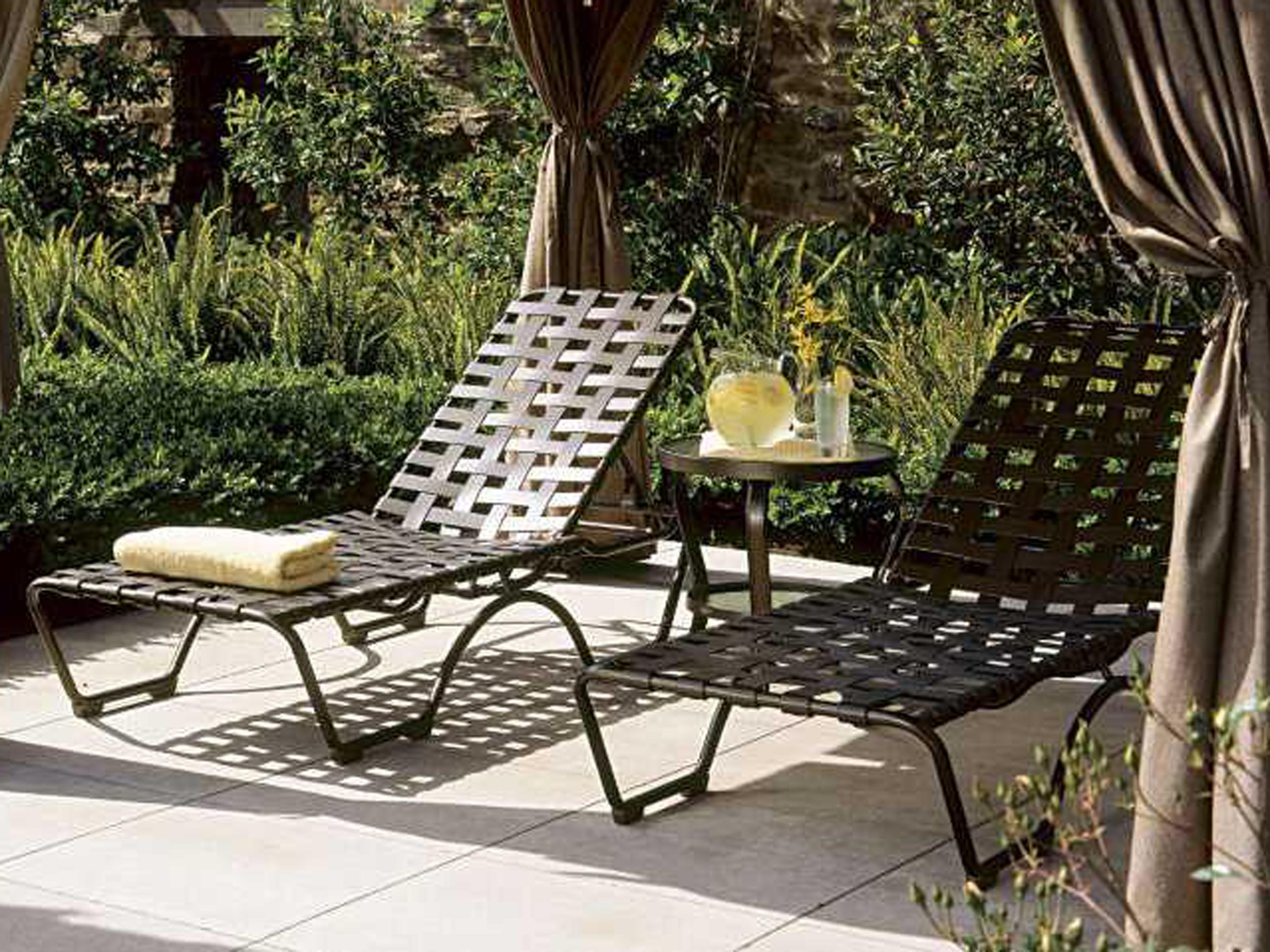 Tropitone Kahana Cross Strap Aluminum Outdoor Patio Lounge Set