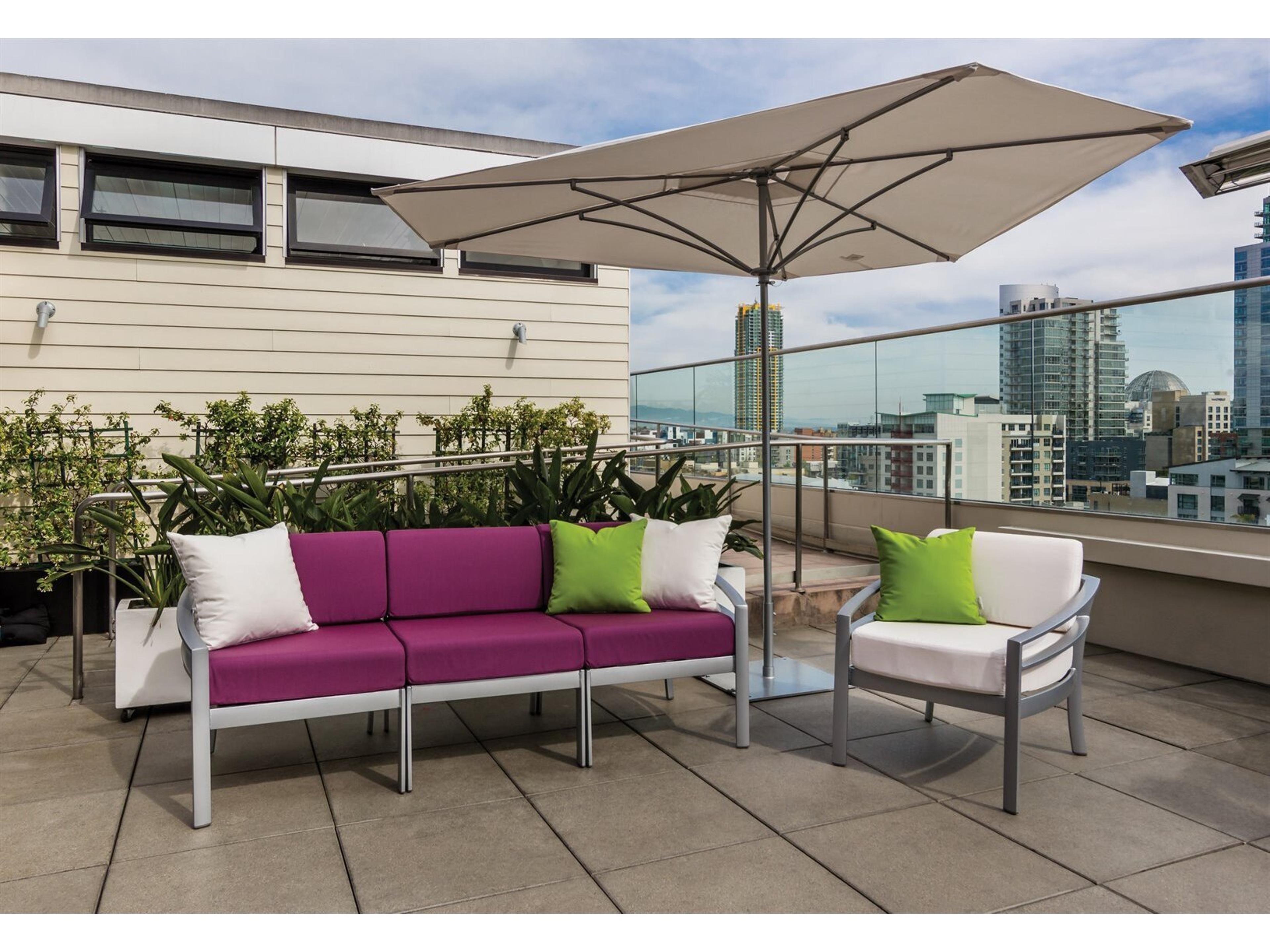 Tropitone Kor Cushion Aluminum Sectional Lounge Set