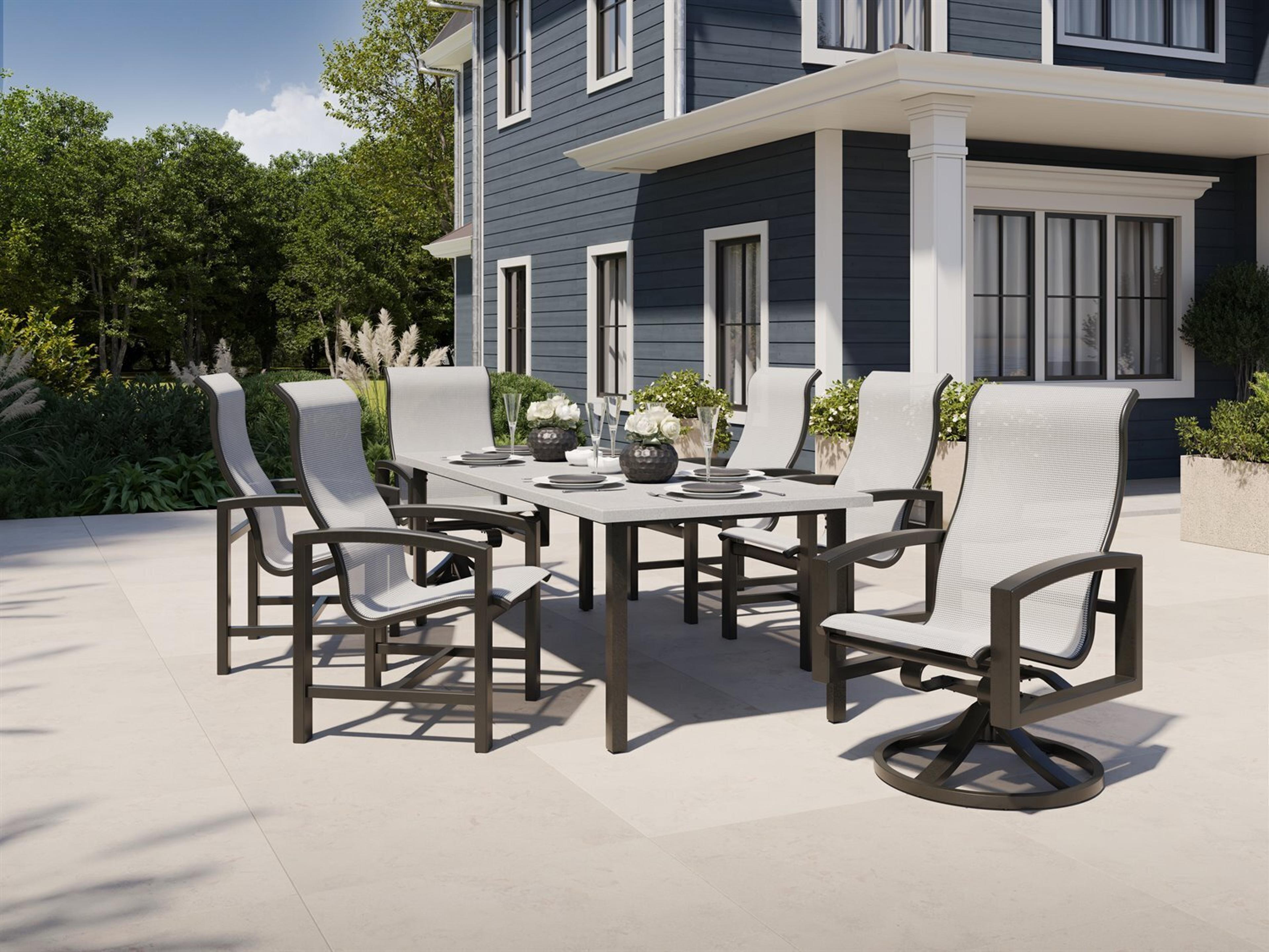 Tropitone Lakeside Sling Aluminum Dining Set