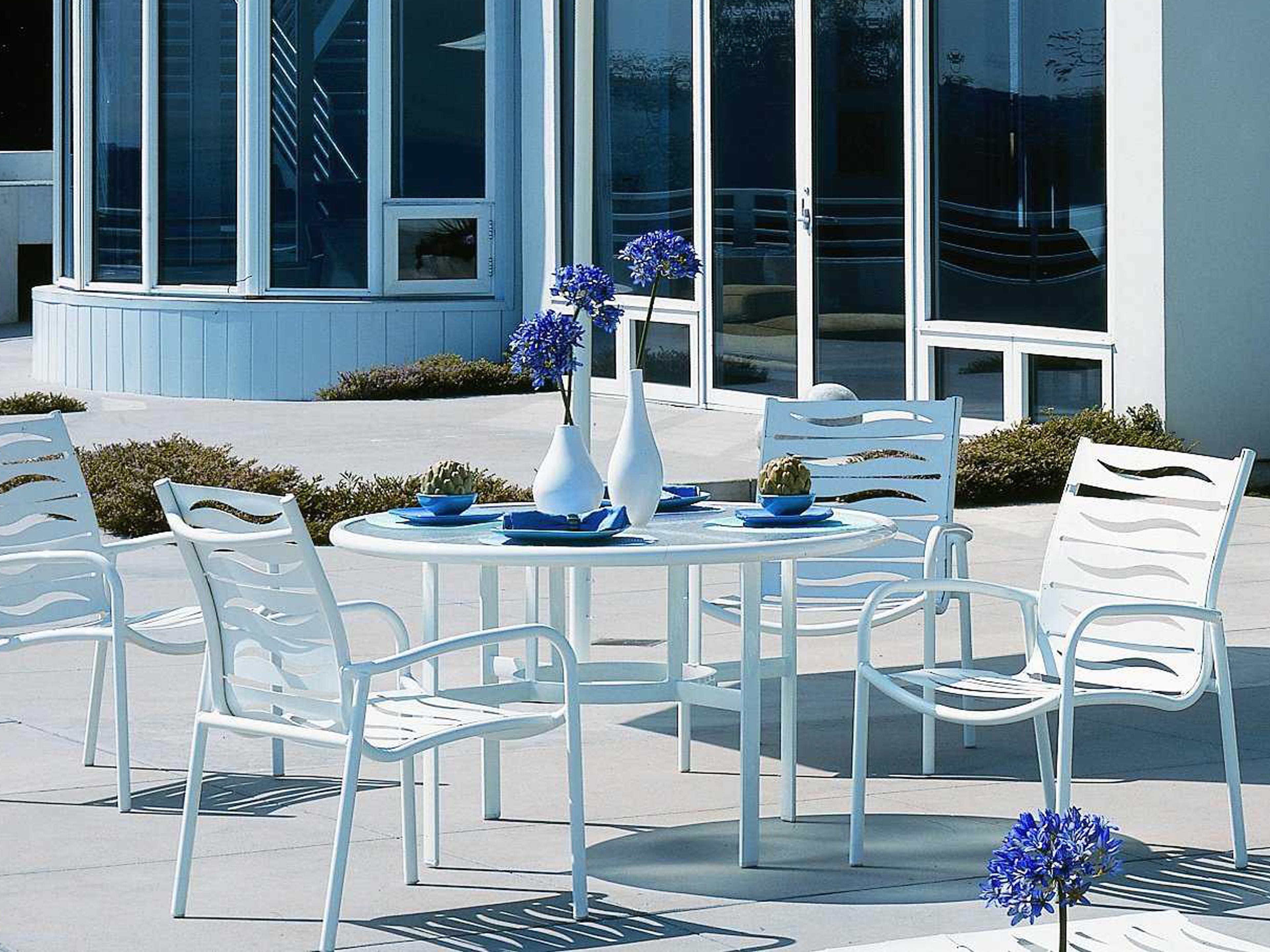 Tropitone Millennia Wave Segment Aluminum Patio Dining Set