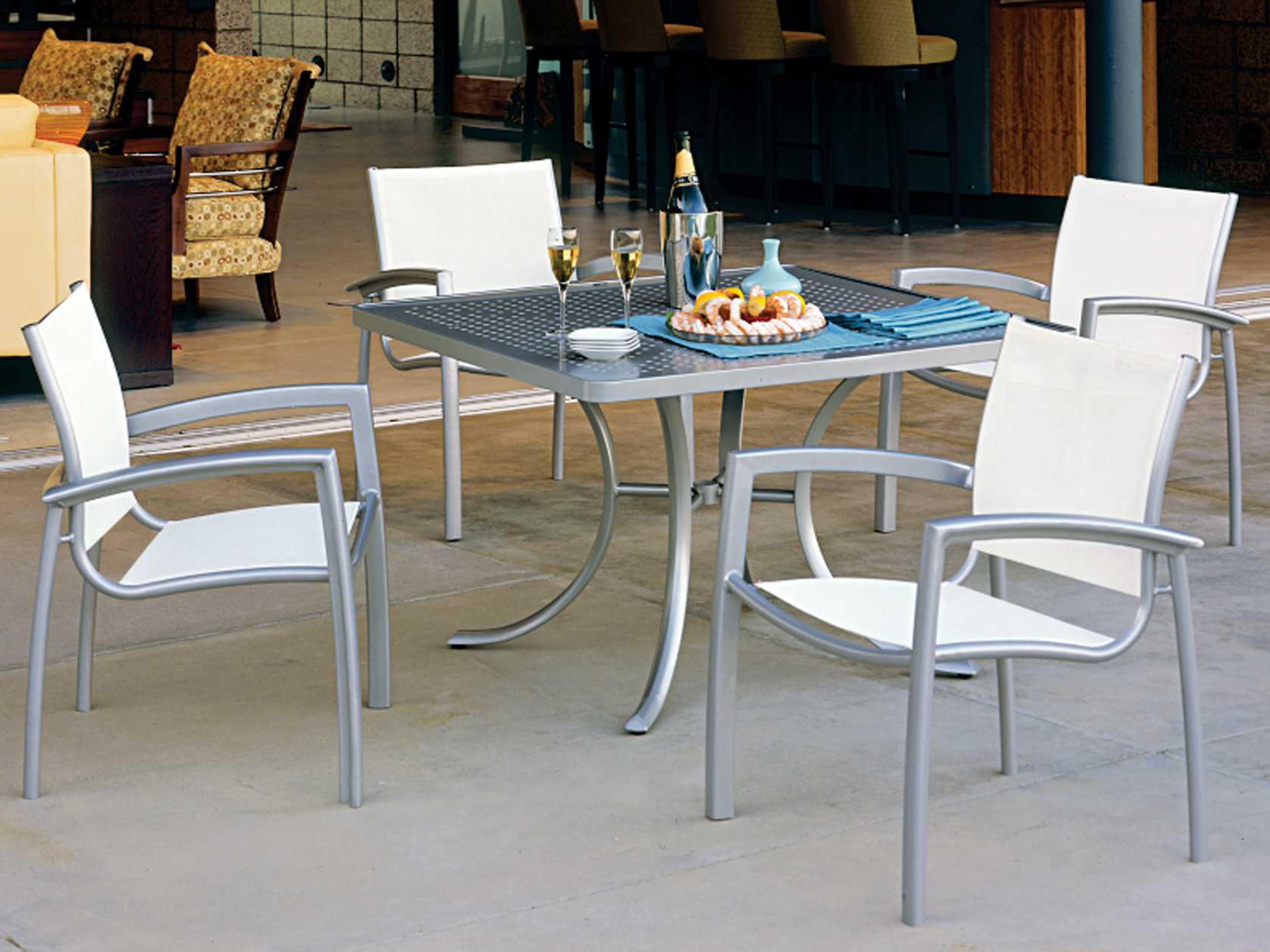 Tropitone South Beach Relaxed Sling Aluminum Patio Dining Set