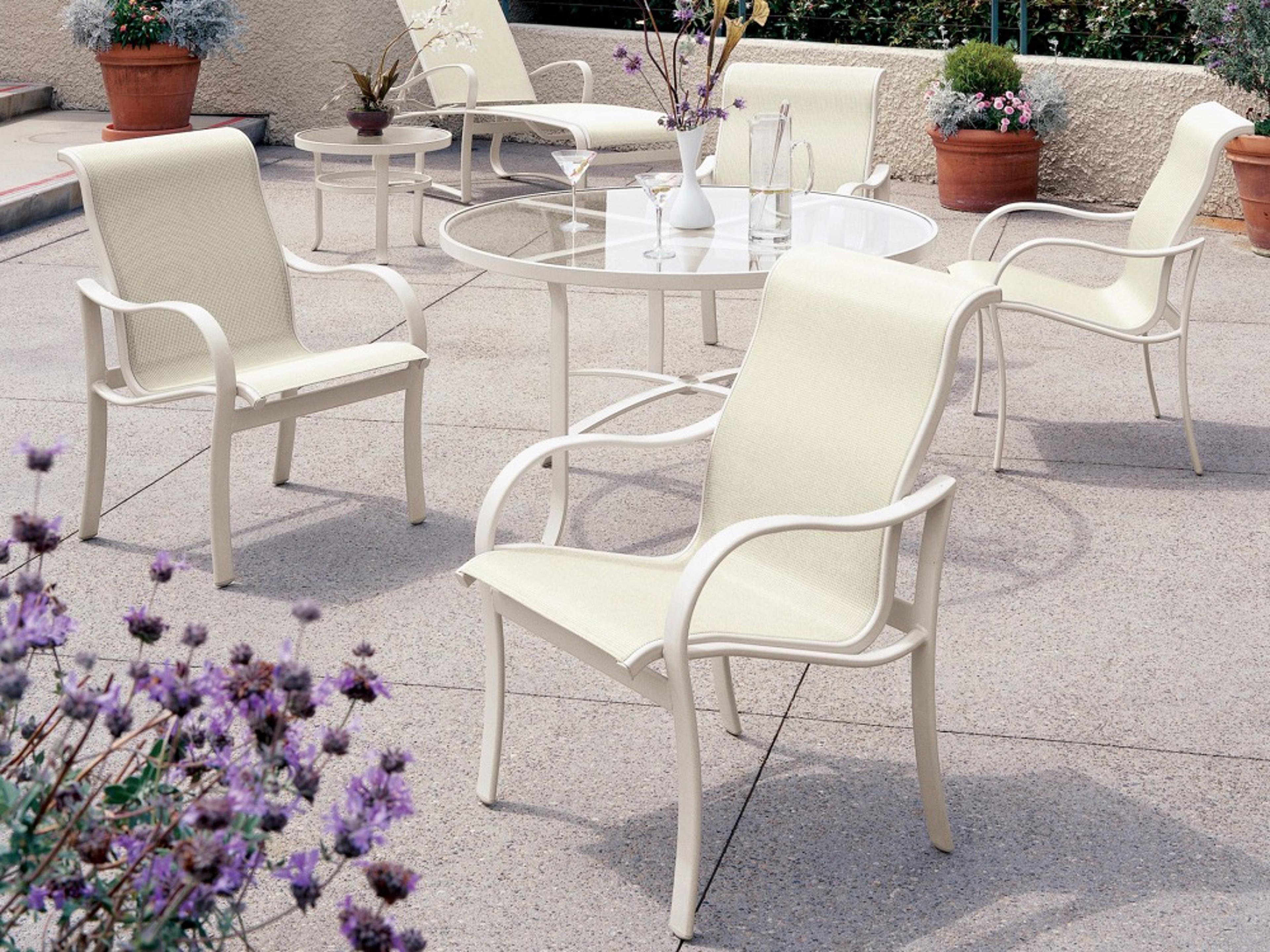 Tropitone Shoreline Sling Aluminum Patio Dining Set