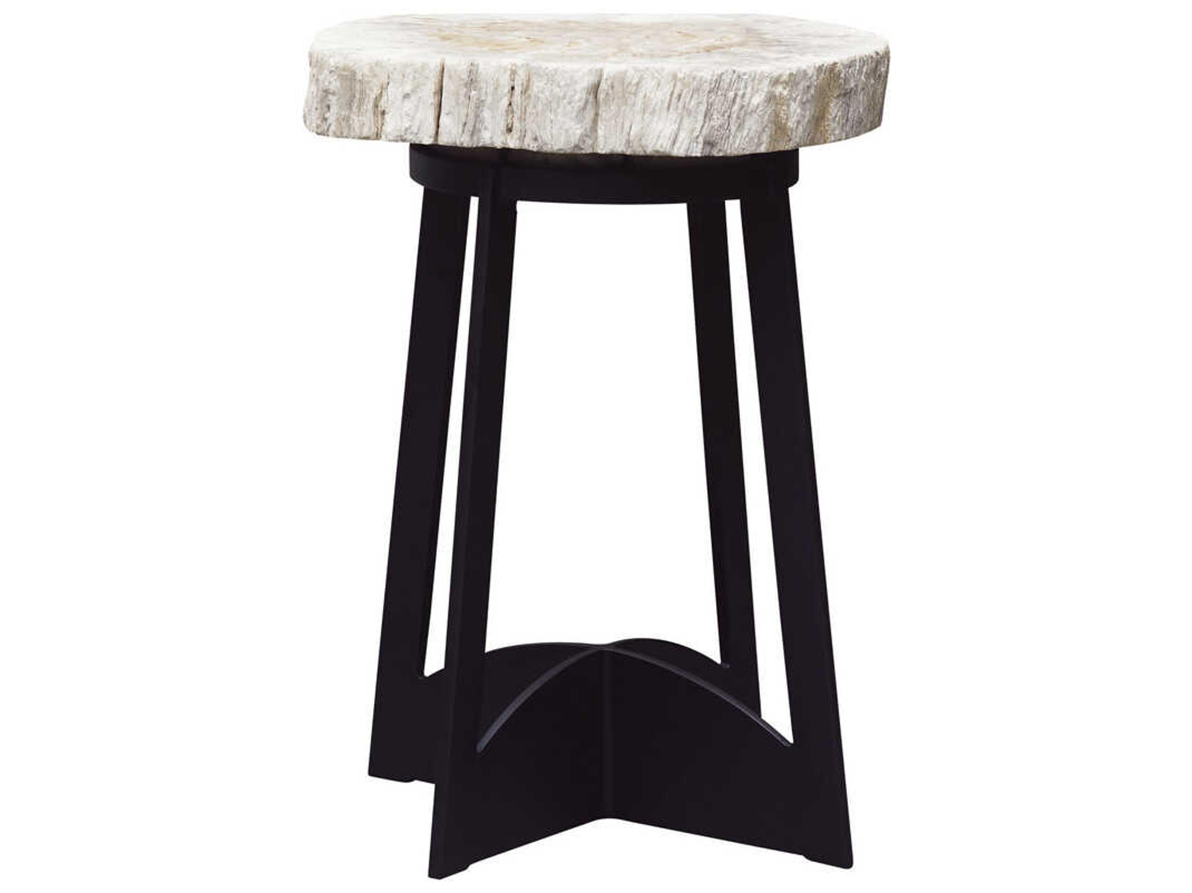 Tommy Bahama Outdoor Alfresco Living Aluminum Petrified Round End Table