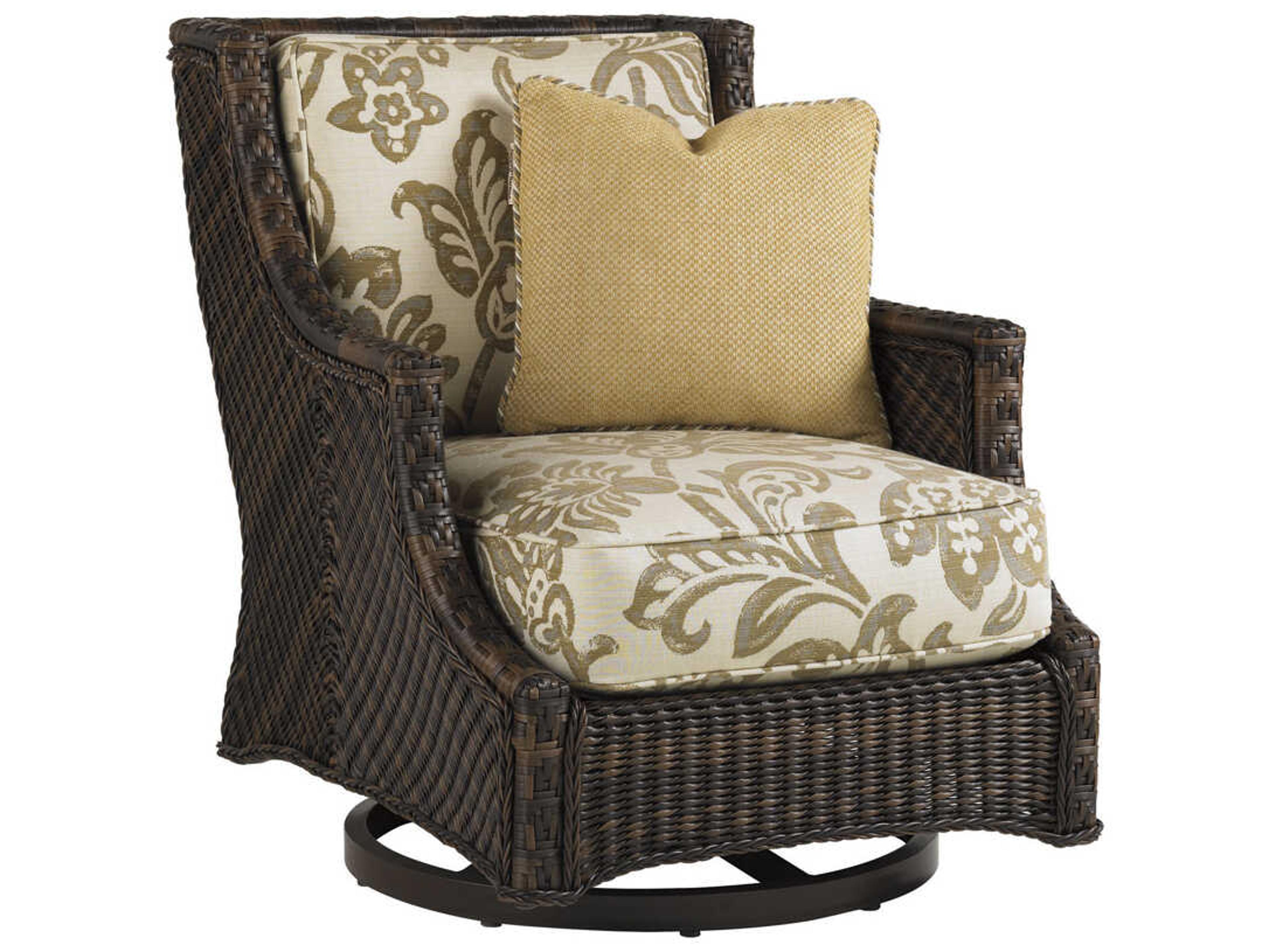 Tommy Bahama Outdoor Island Estate Lanai Wicker Swivel Lounge Chair