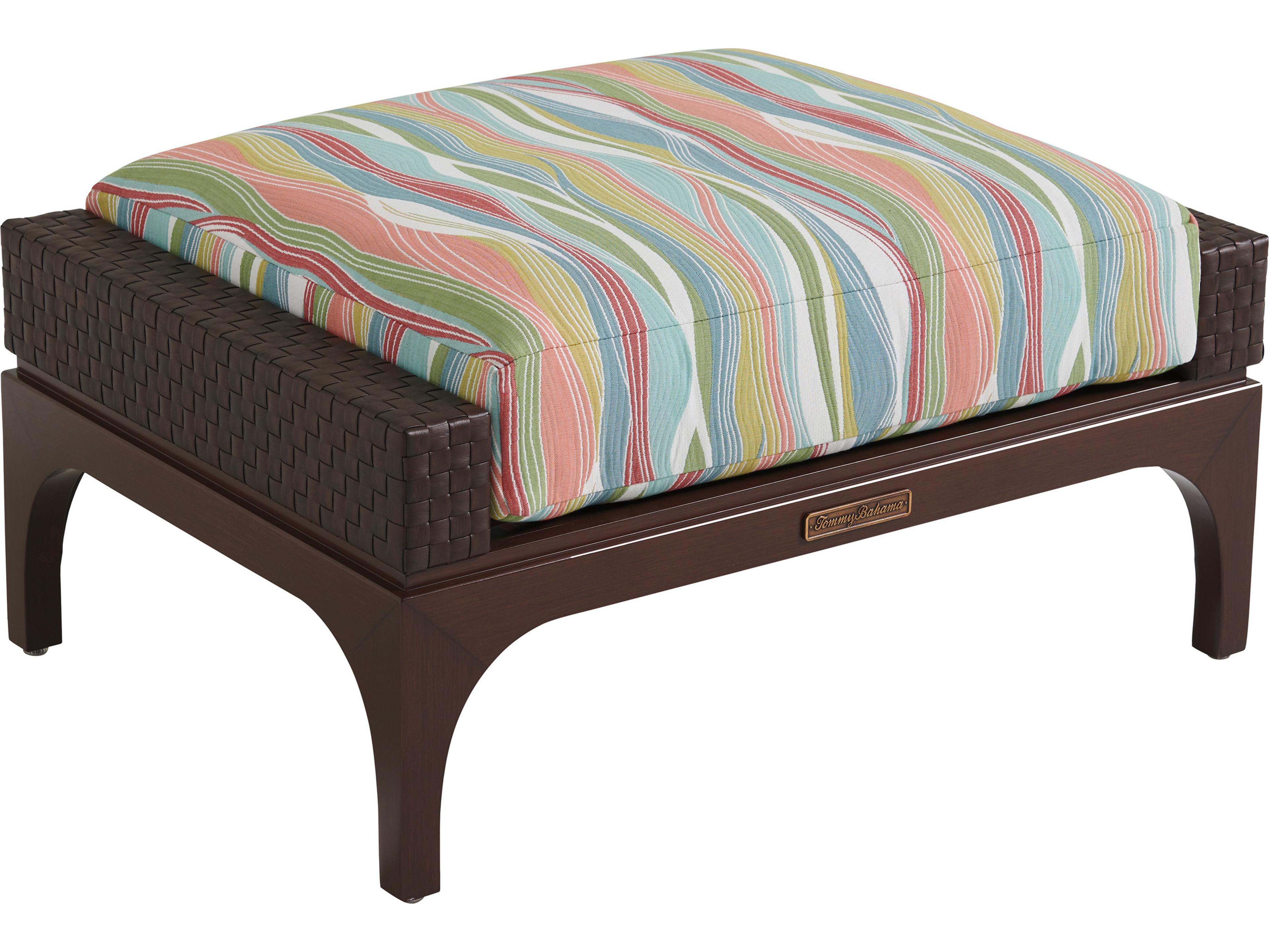 Tommy Bahama Outdoor Abaco Aluminum Wicker Ottoman