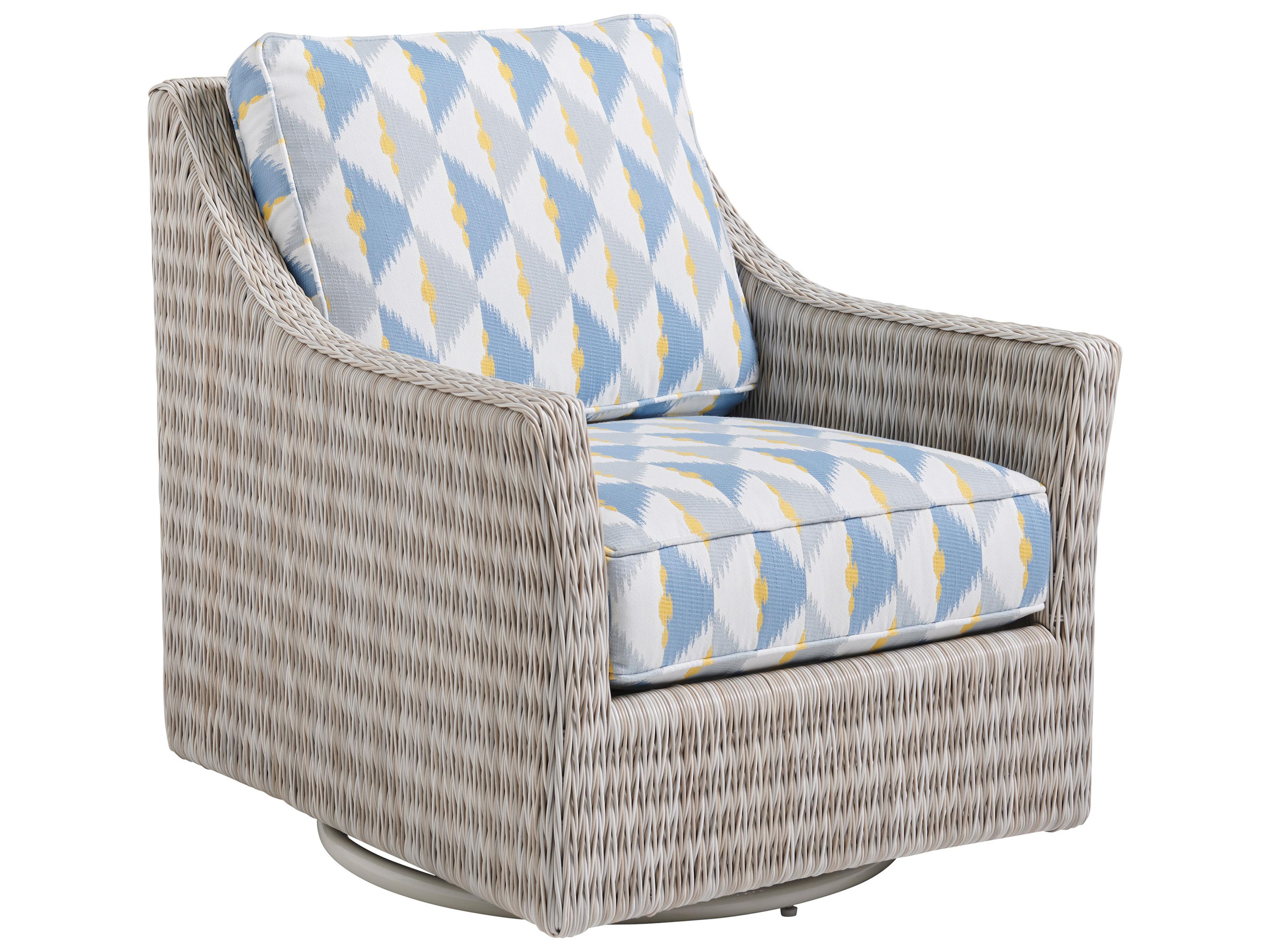 Tommy Bahama Outdoor Seabrook Aluminum Wicker Swivel Glider Lounge Chair