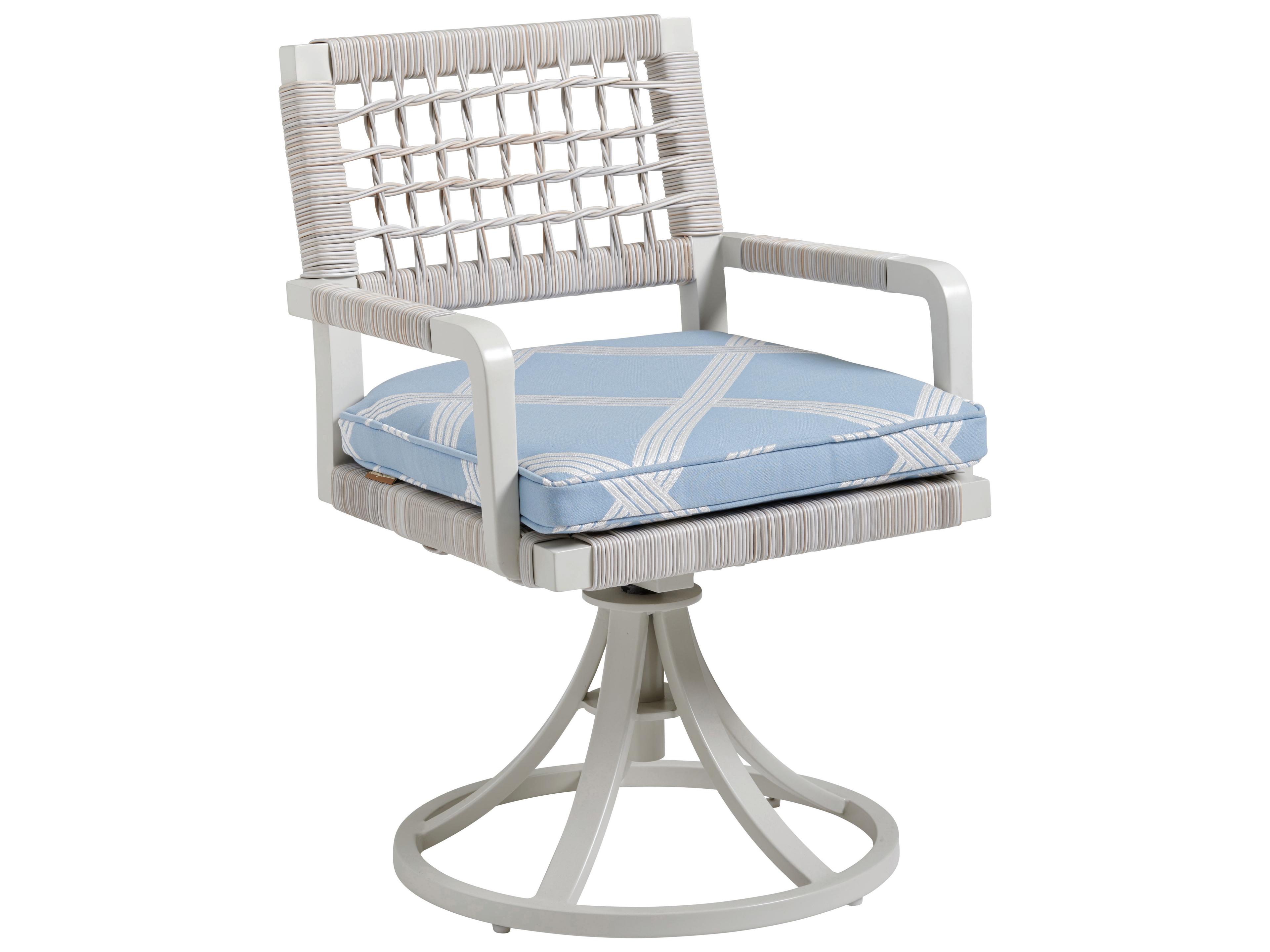 Tommy Bahama Outdoor Seabrook Aluminum Wicker Swivel Rocker Dining Arm Chair