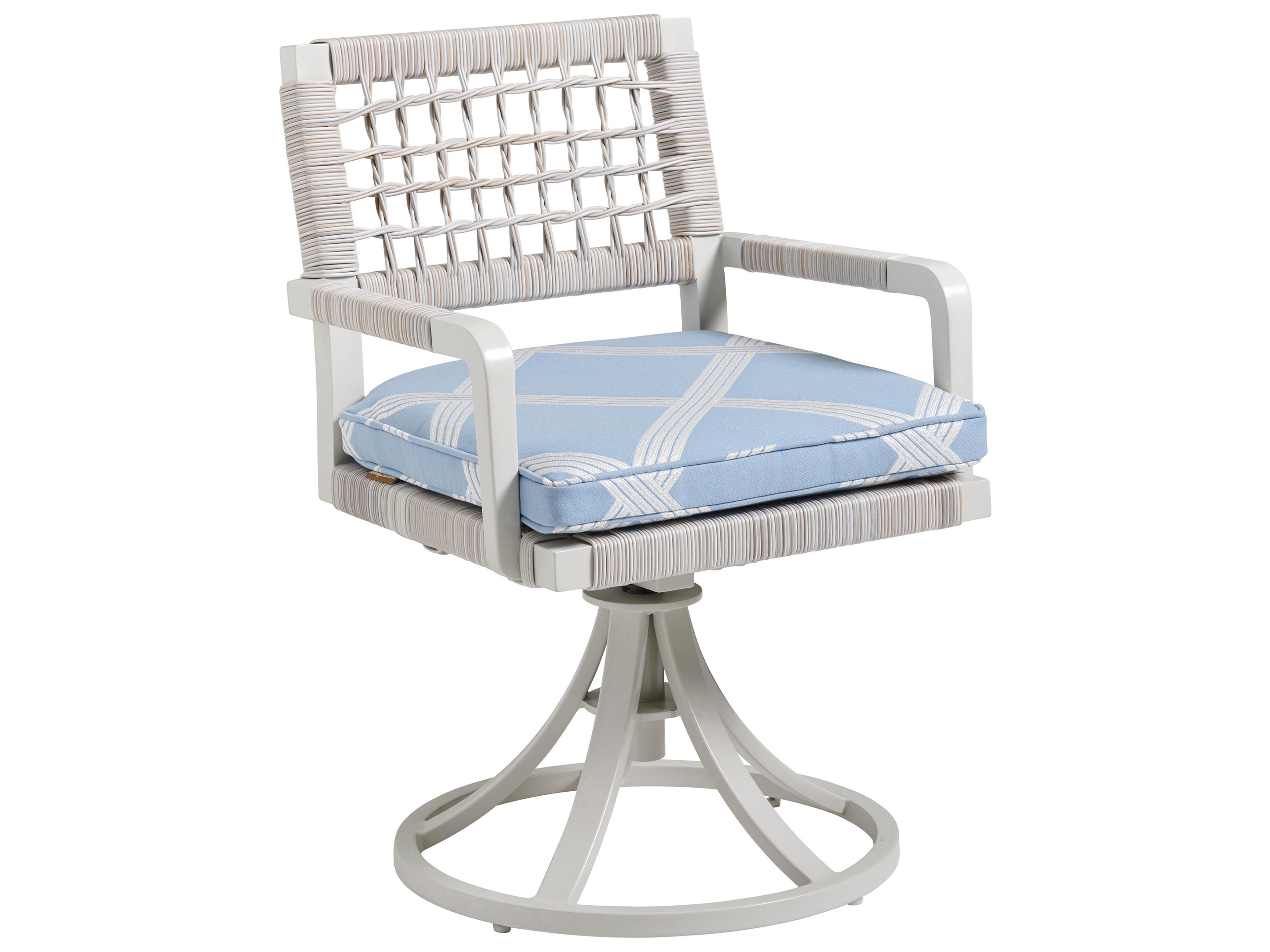 Tommy Bahama Outdoor Seabrook Aluminum Wicker Swivel Rocker Dining Arm Chair