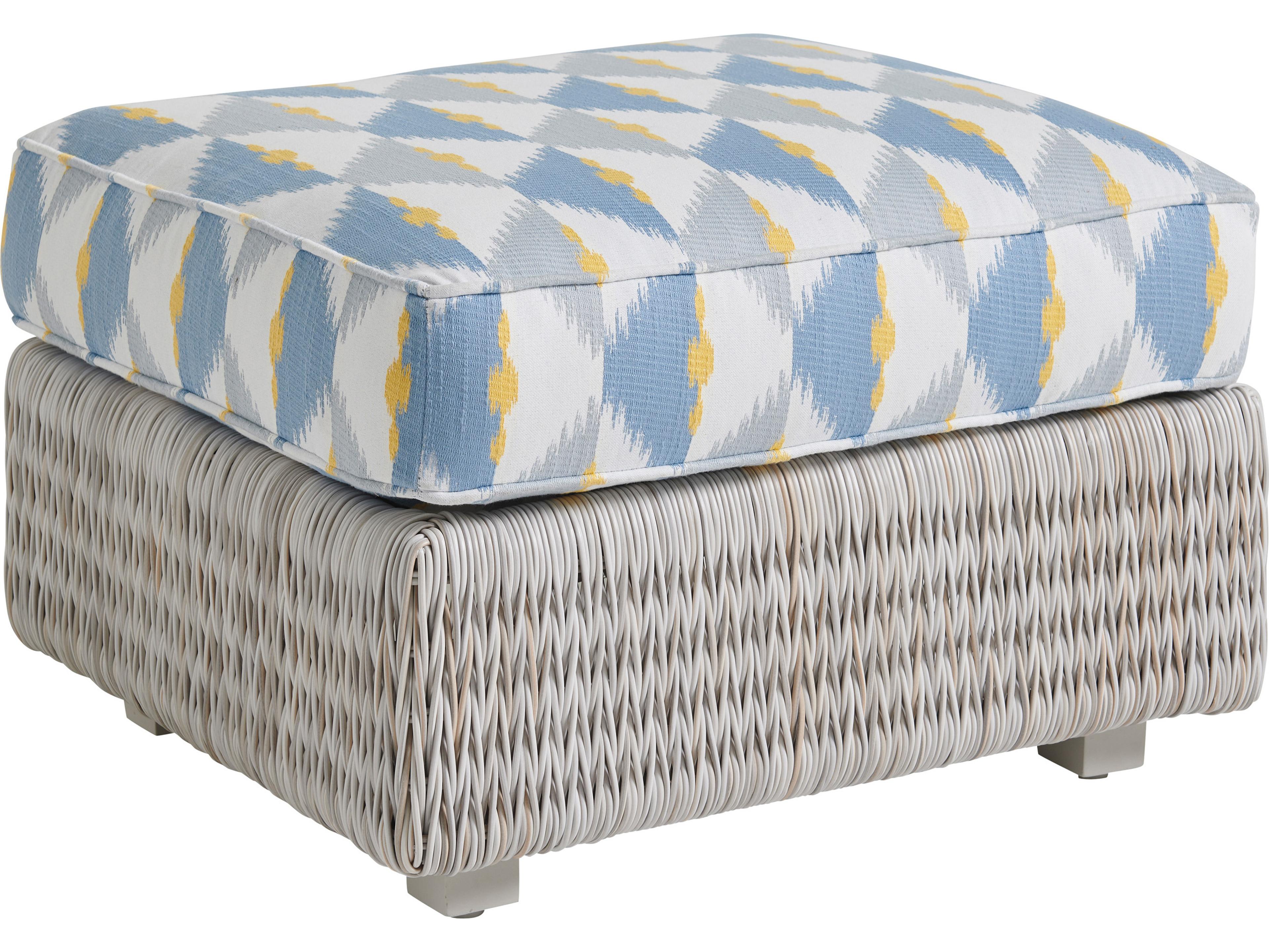 Tommy Bahama Outdoor Seabrook Aluminum Wicker Ottoman