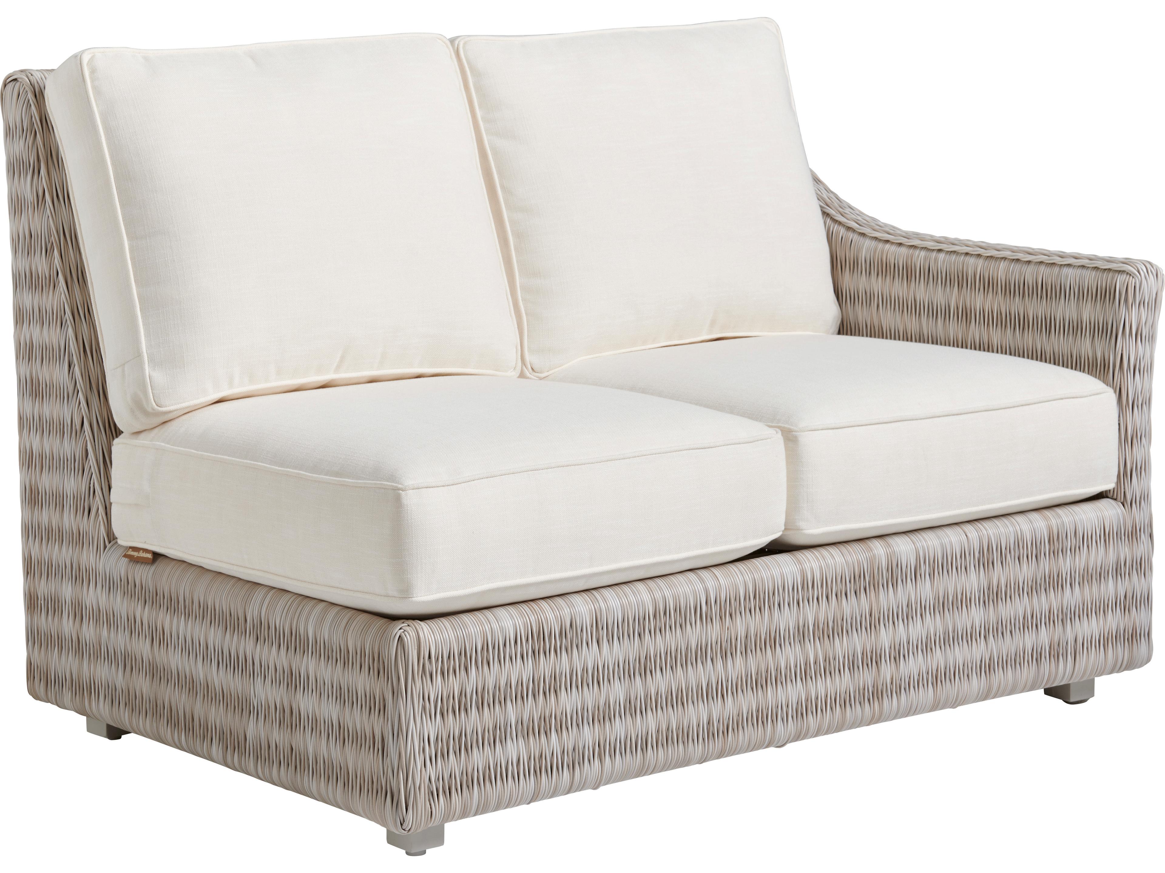 Tommy Bahama Outdoor Seabrook Aluminum Wicker RAF Loveseat