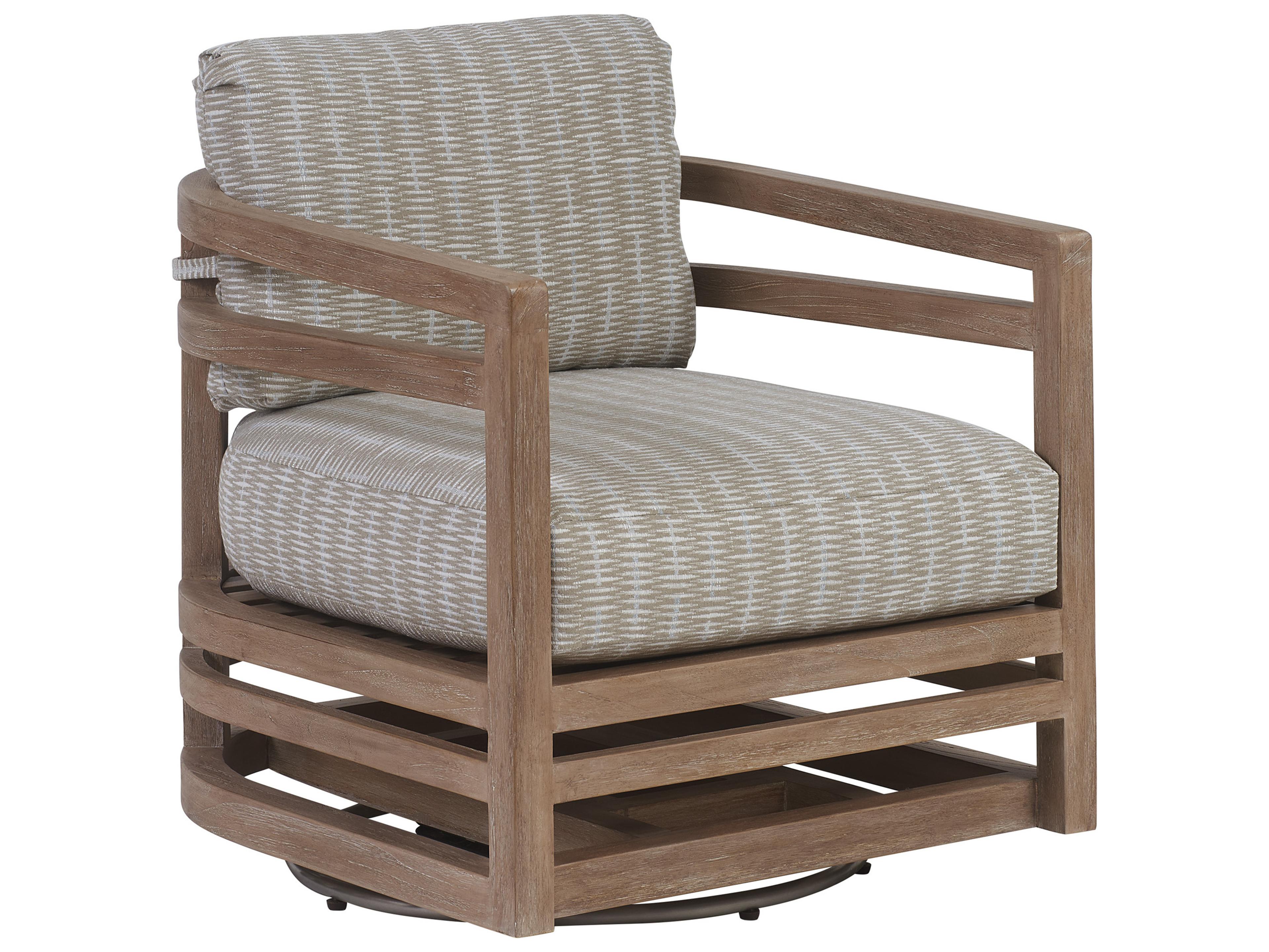 Tommy Bahama Outdoor Stillwater Cove Teak Swivel Lounge Chair