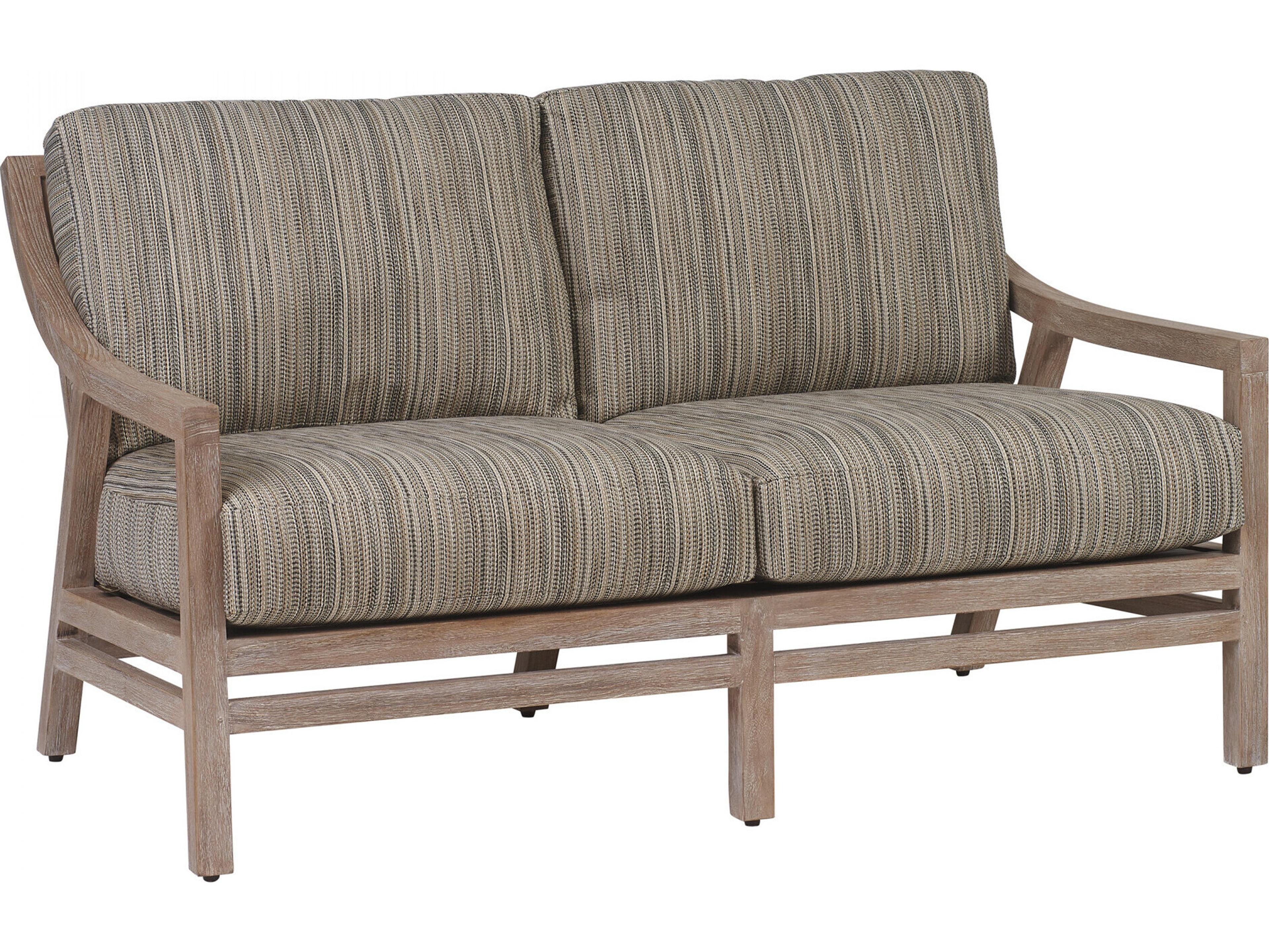 Tommy Bahama Outdoor Stillwater Cove Teak Light Taupe Loveseat