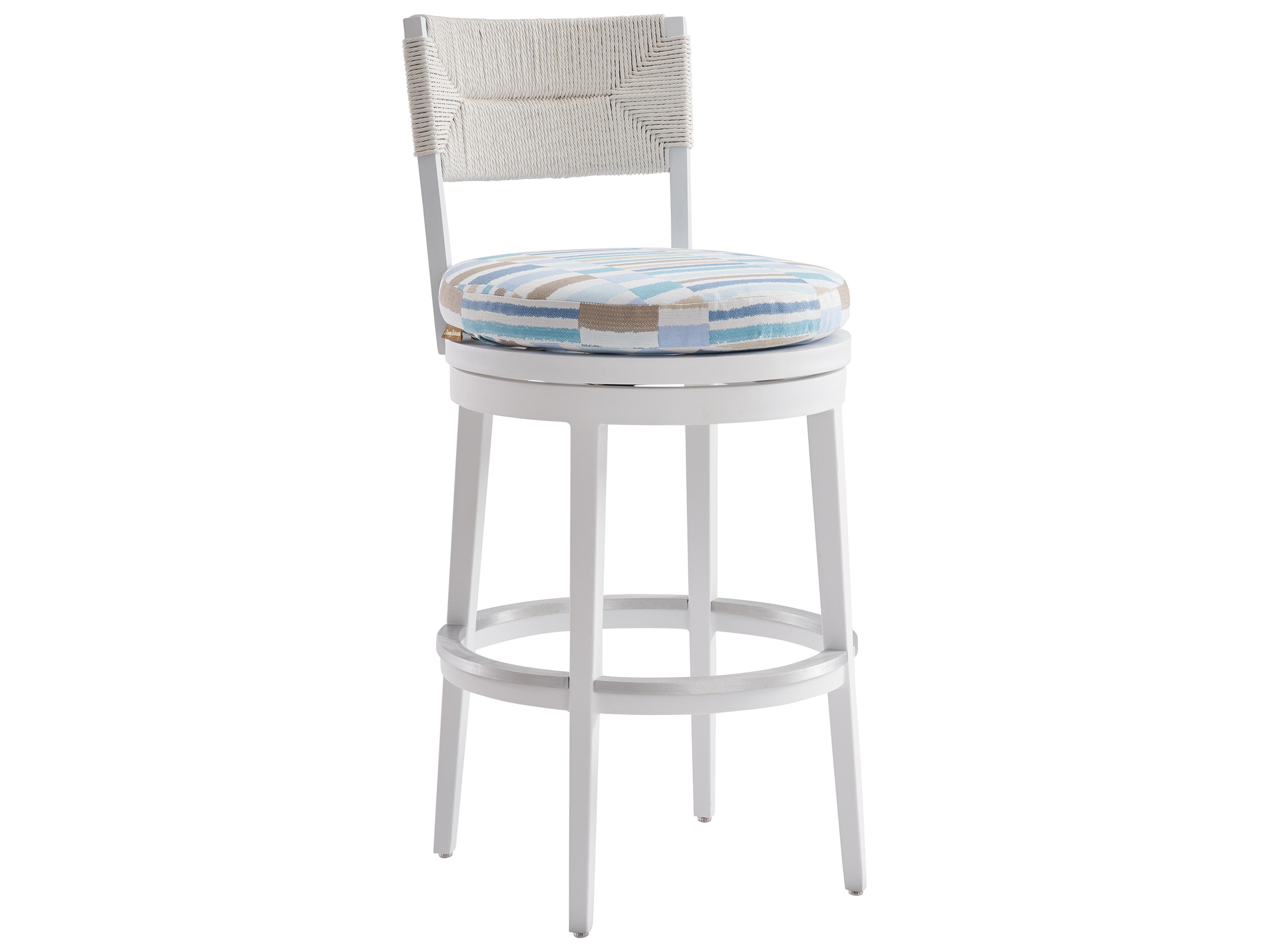 Tommy Bahama Outdoor Ocean Breeze Promenade Aluminum Wicker Swivel Bar Stool