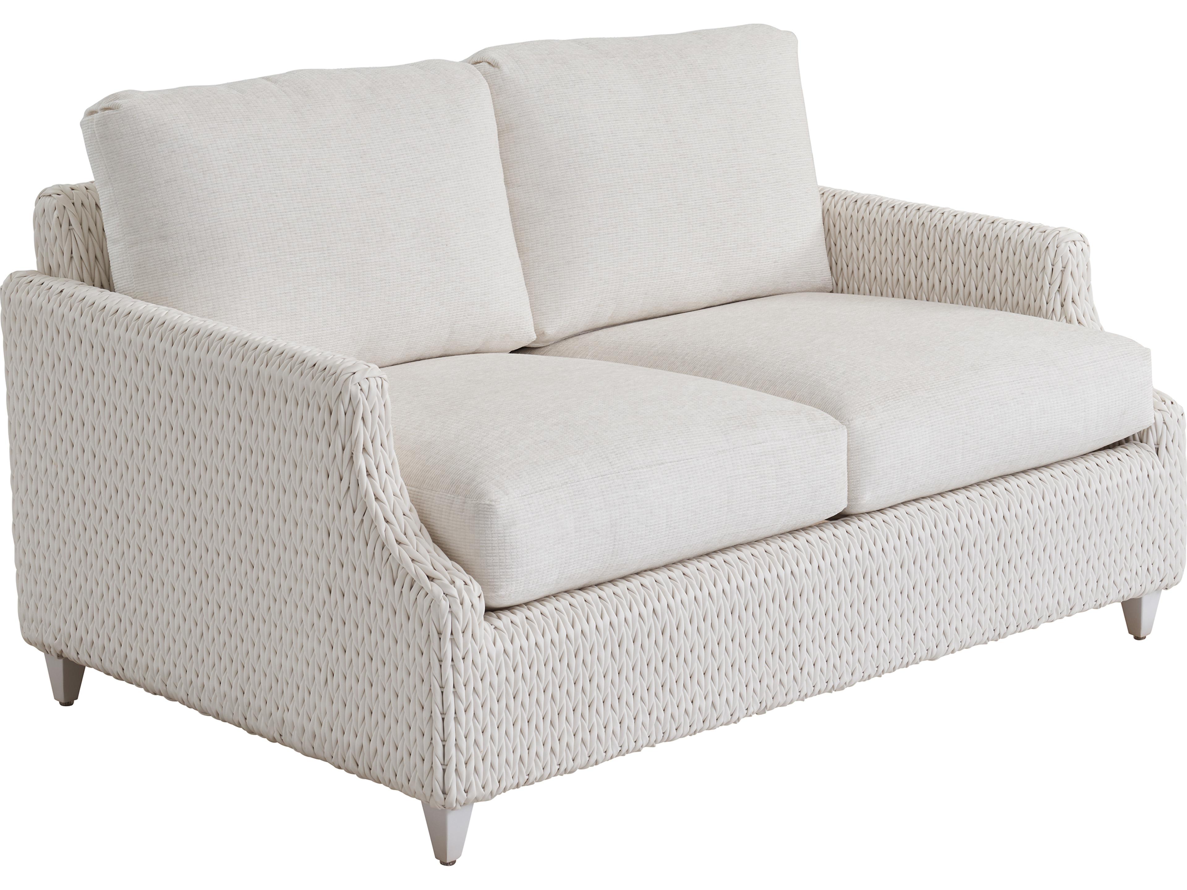 Tommy Bahama Outdoor Ocean Breeze Promenade Aluminum Wicker Loveseat