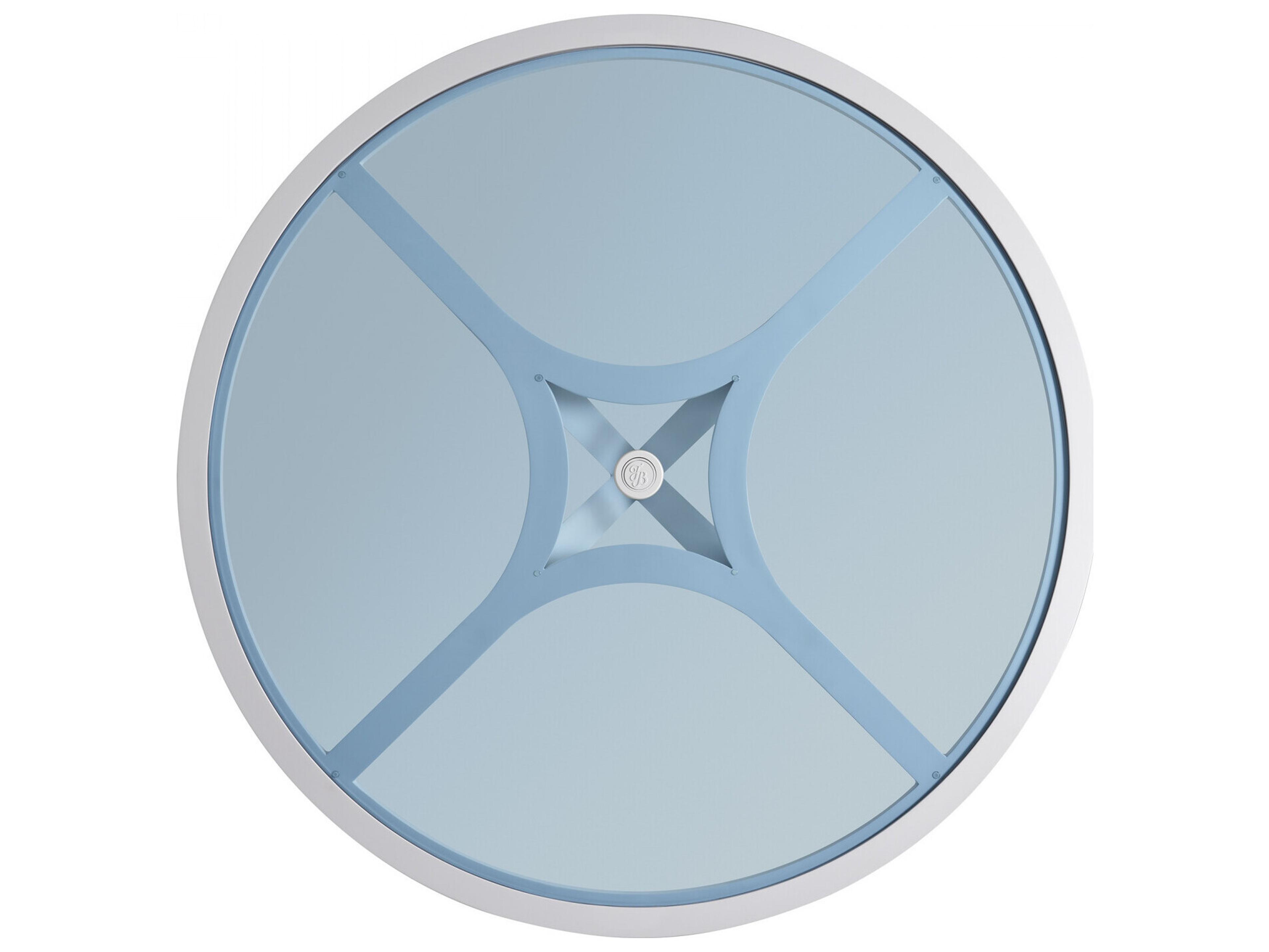 Tommy Bahama Outdoor Old Breeze Promenade Glass Round Dining Table Top with Umbrella Hole