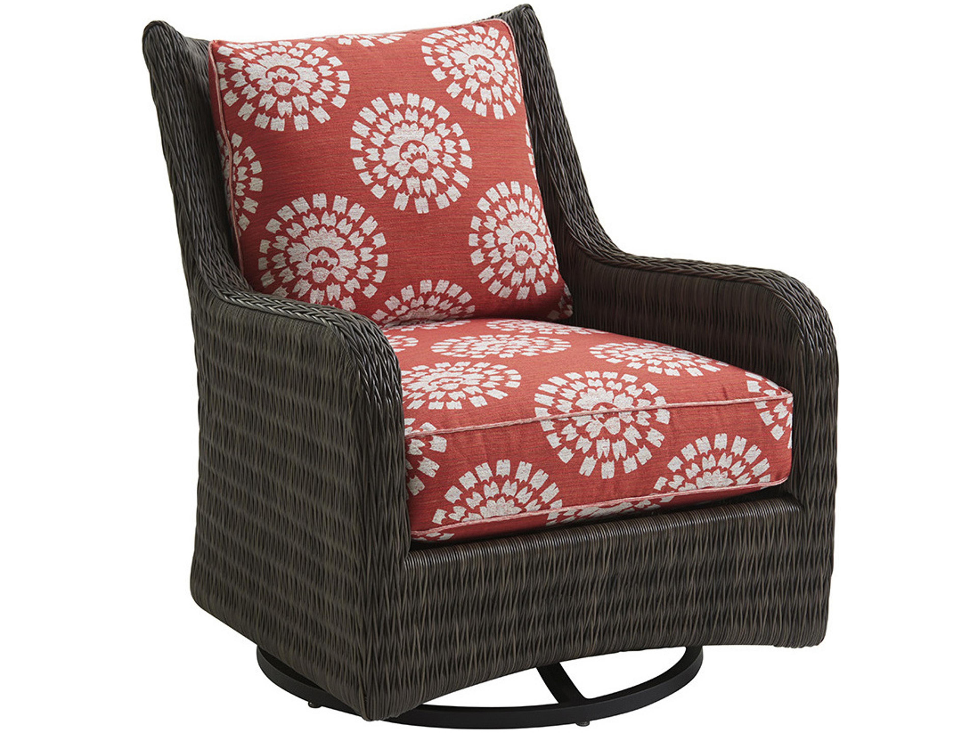 Tommy Bahama Outdoor Cypress Point Ocean Terrace Wicker Occasional Swivel Glider Chair