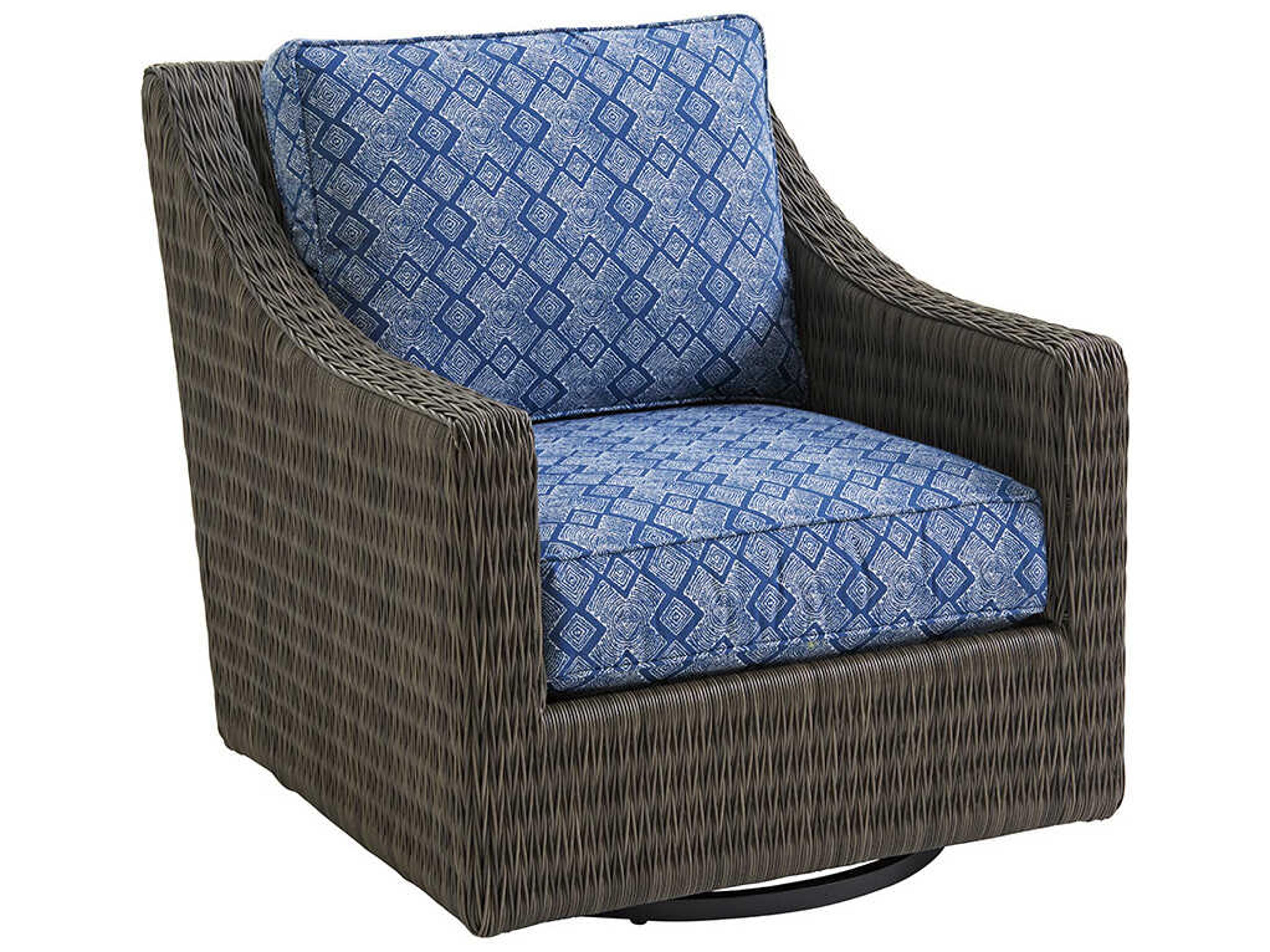 Tommy Bahama Outdoor Cypress Point Ocean Terrace Wicker Swivel Glider Lounge Chair
