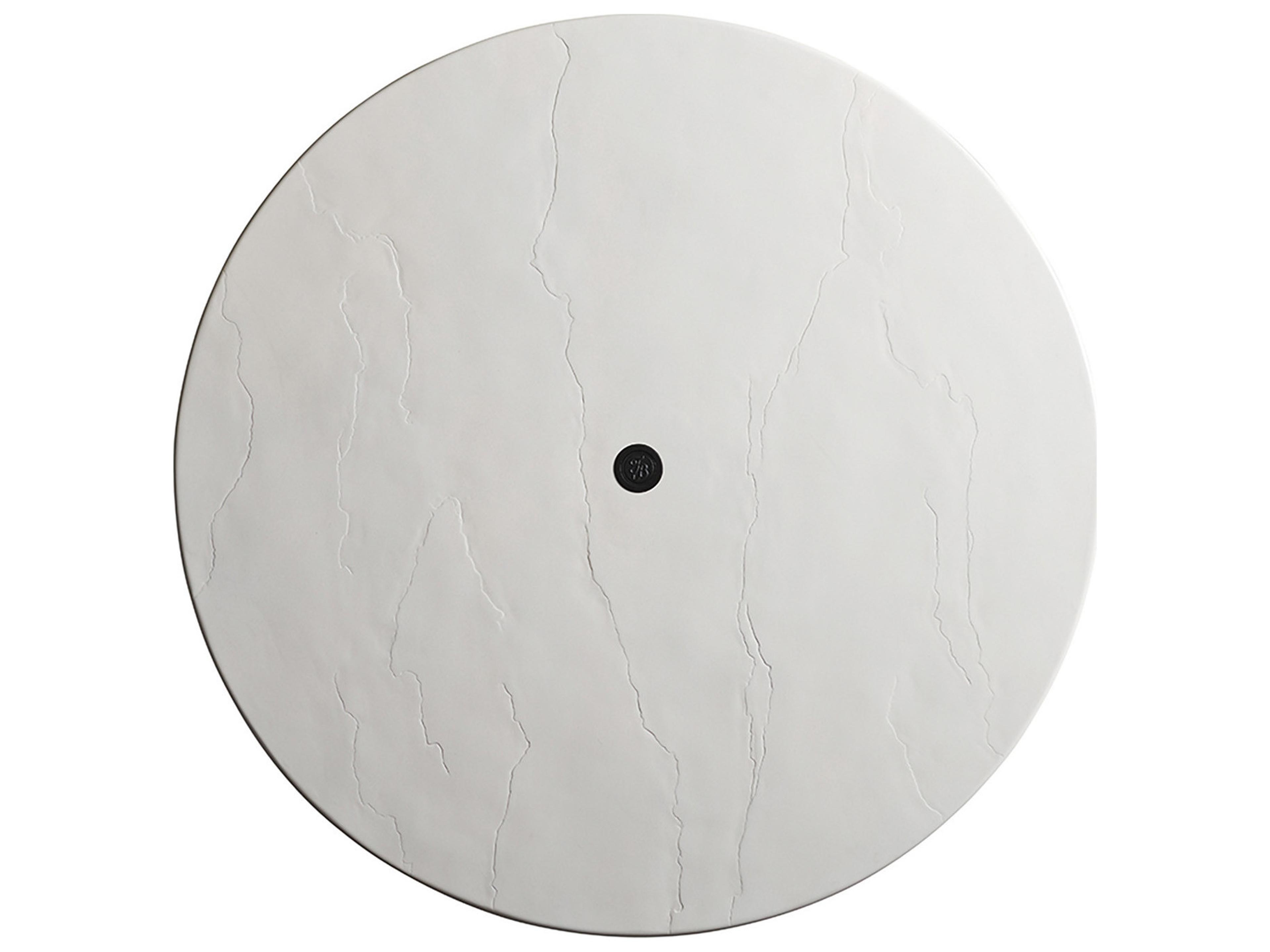 Pavlova Limestone Round Dining Table Top with Umbrella Hole