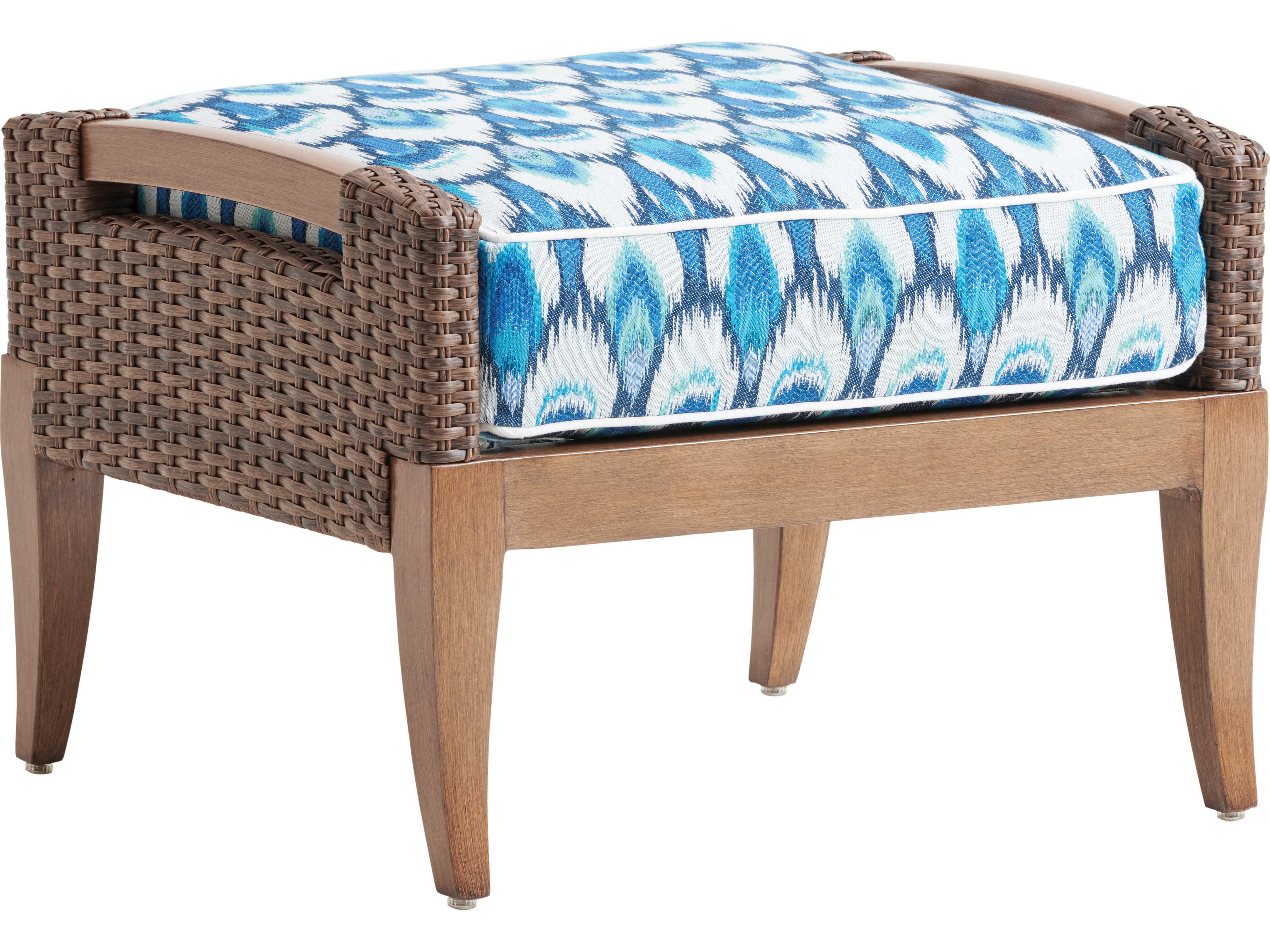 Tommy Bahama Outdoor Harbor Isle Wicker Ottoman