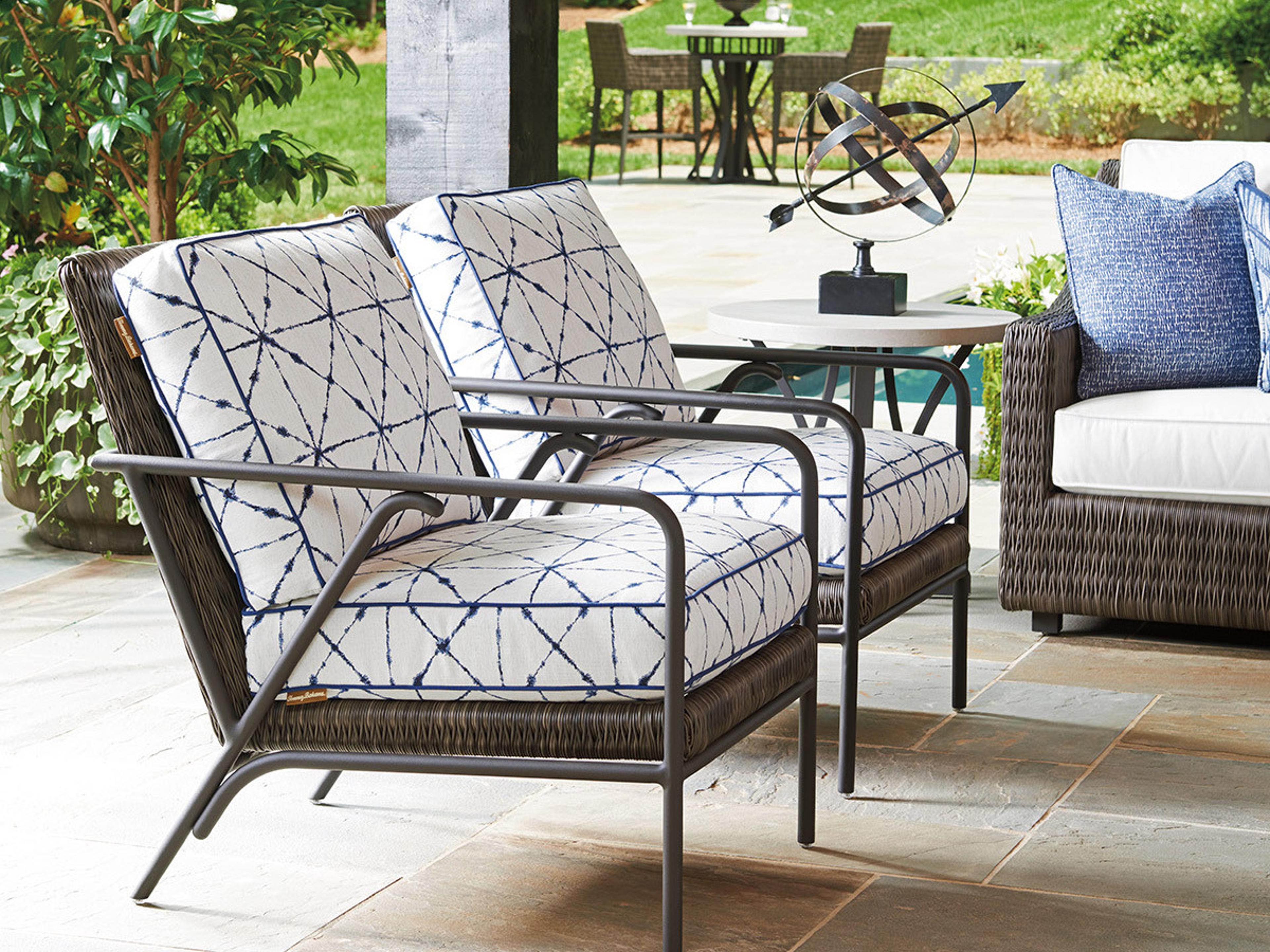 Tommy Bahama Outdoor Cypress Point Ocean Terrace Wicker Cushion Lounge Set