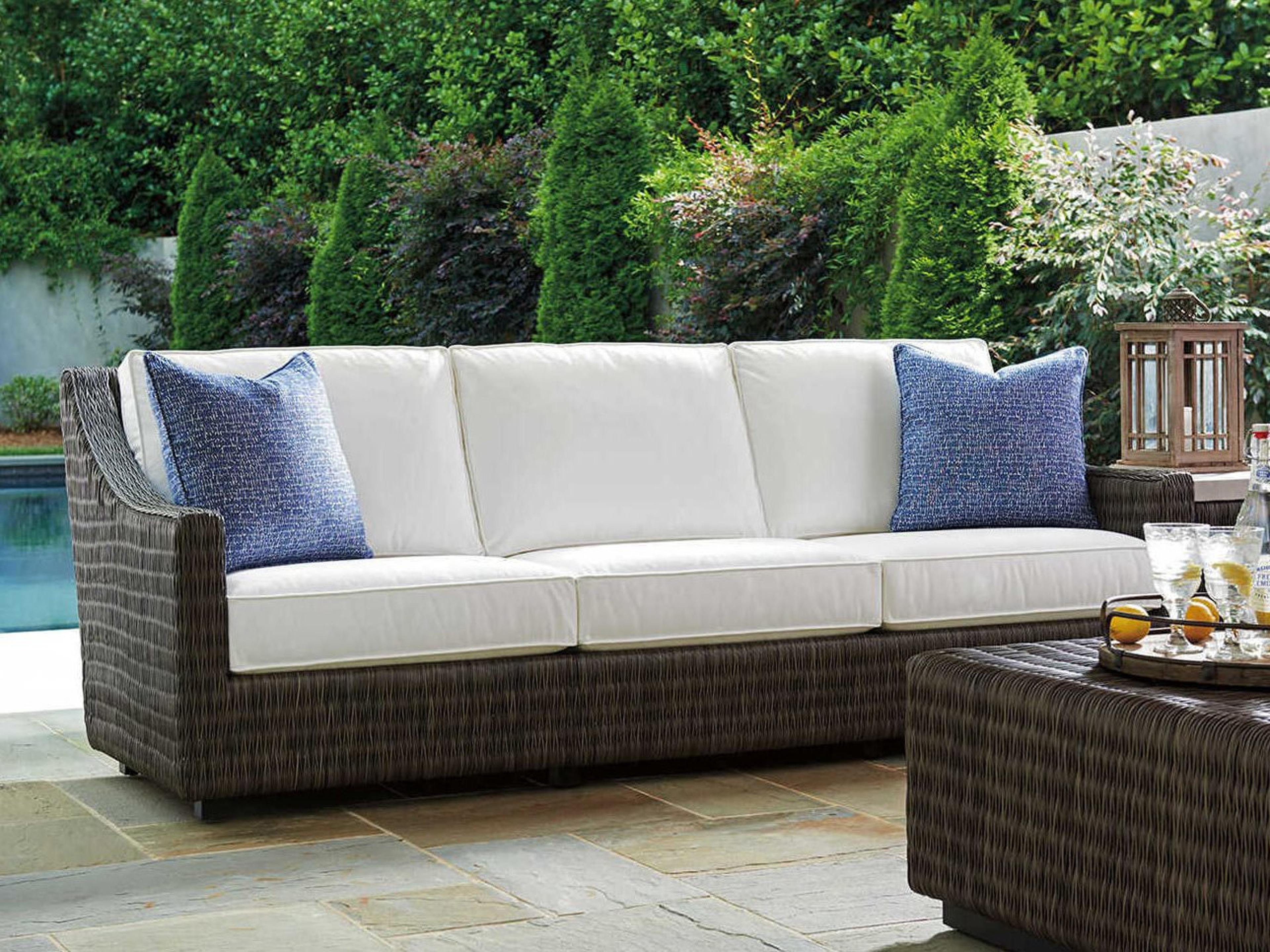 Tommy Bahama Outdoor Cypress Point Ocean Terrace Wicker Cushion Lounge Set