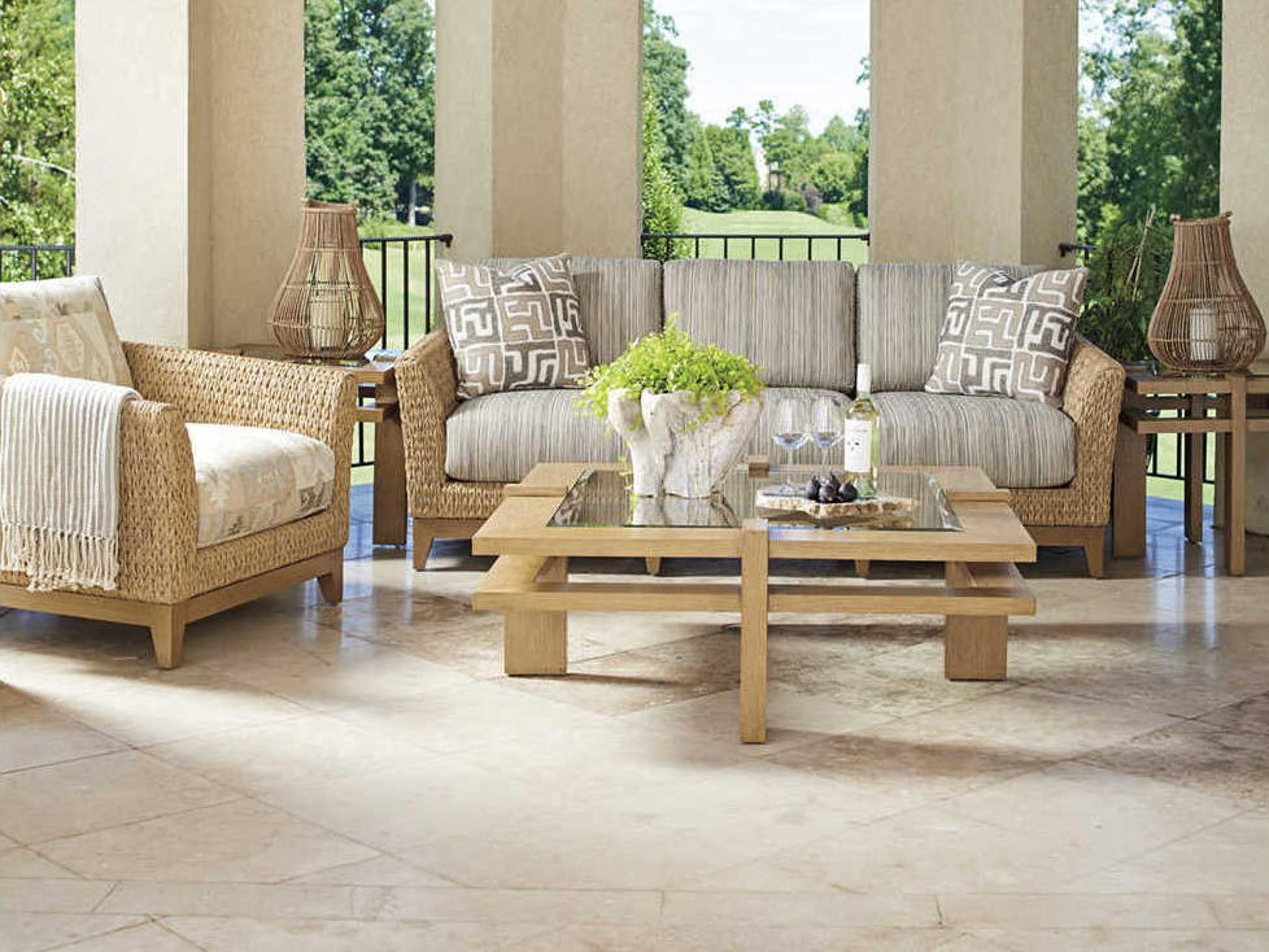 Tommy Bahama Outdoor Los Altos Valley View Wicker Cushion Lounge Set