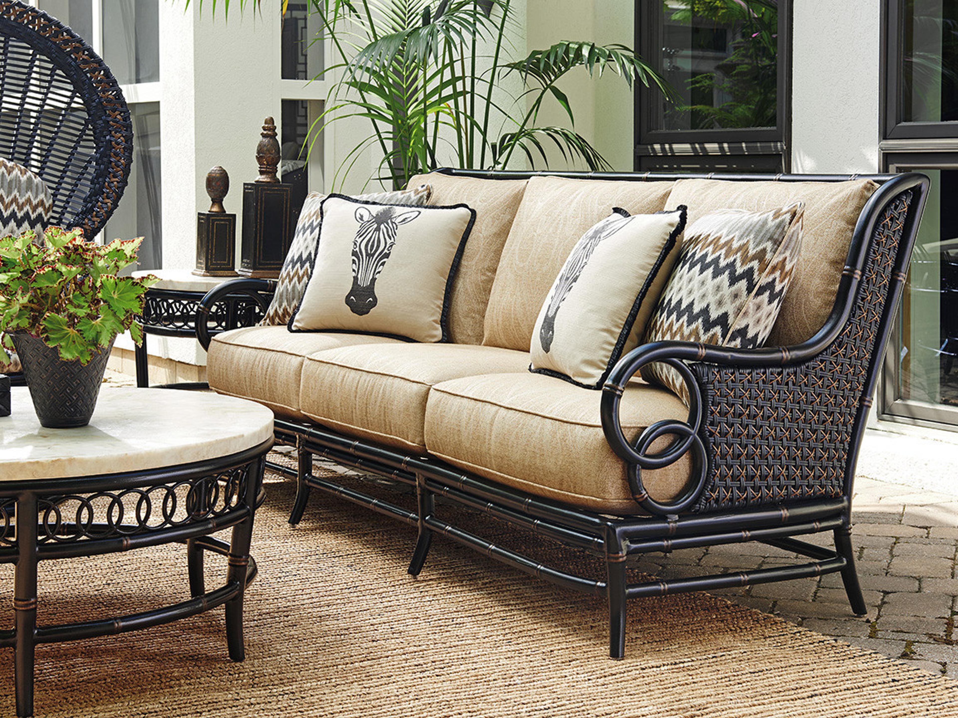Tommy Bahama Outdoor Marimba Wicker Cushion Lounge Set