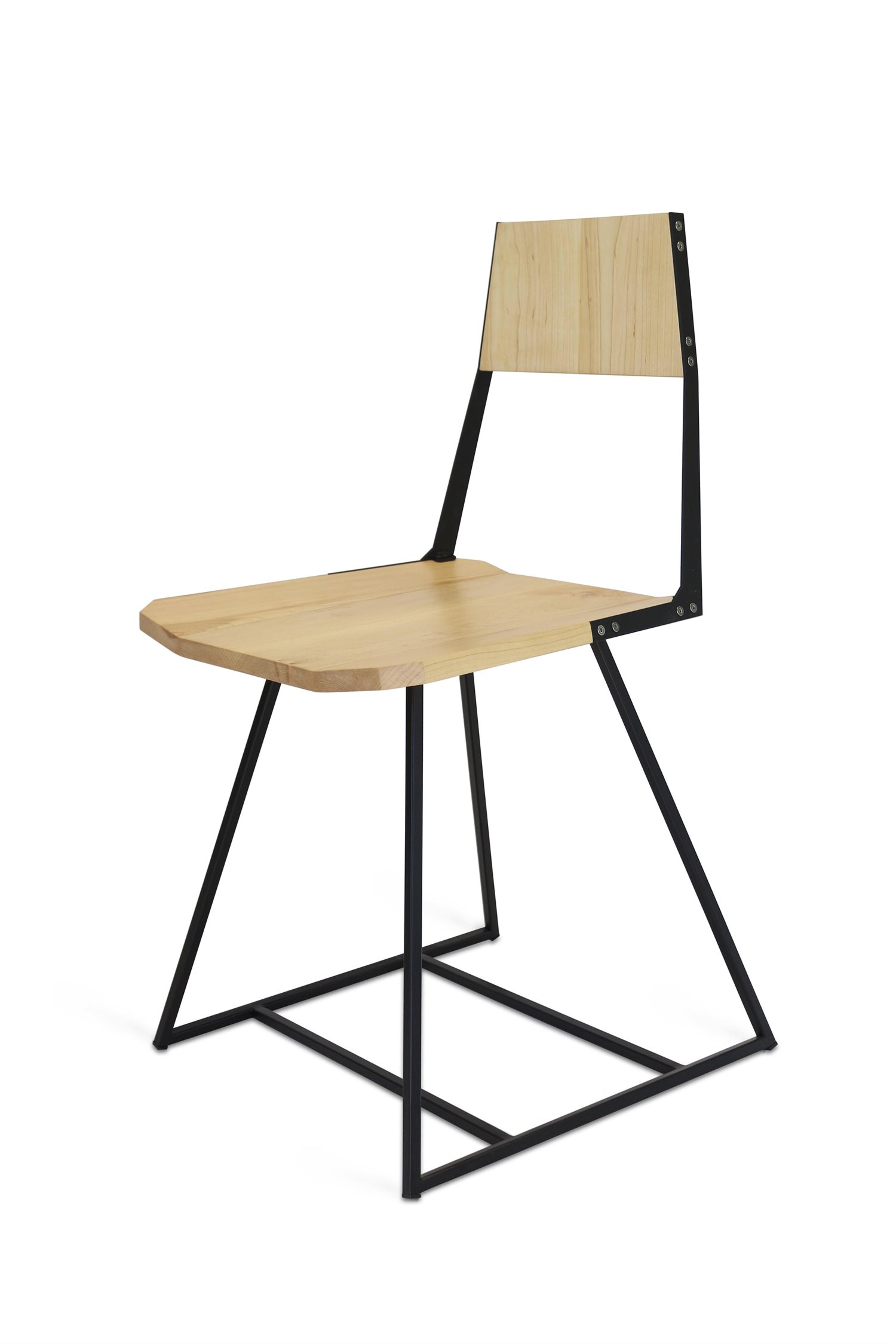 Tronk Design Clarke Collection Maple Wood Beige Side Dining Chair