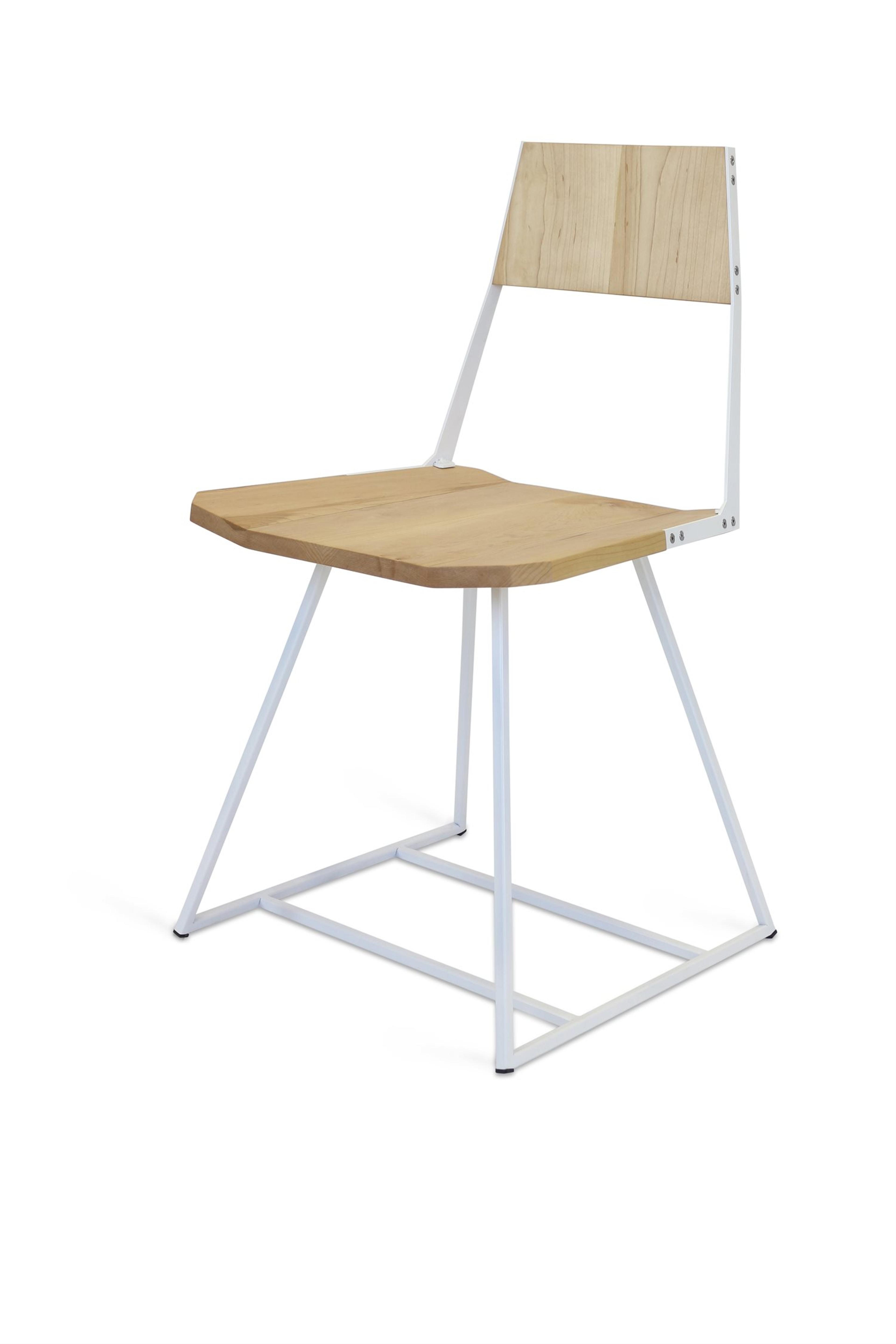 Tronk Design Clarke Collection Maple Wood Beige Side Dining Chair