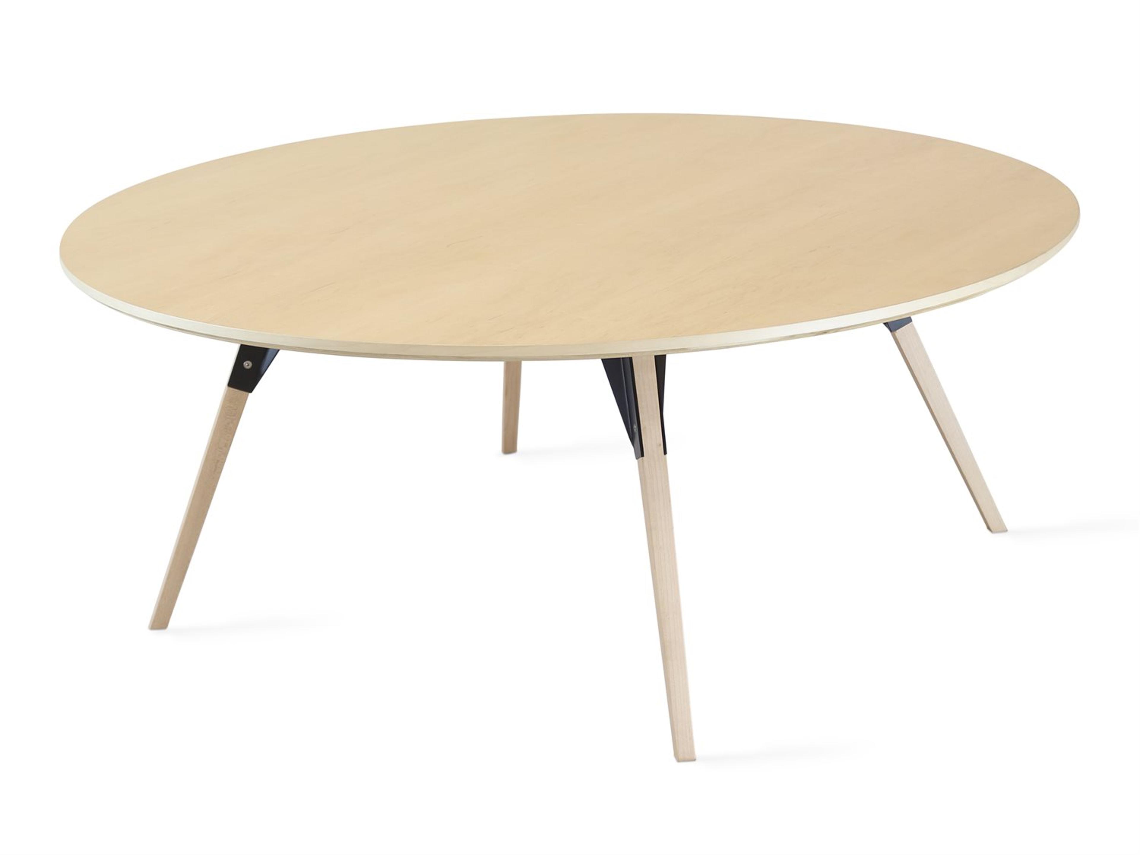 Tronk Design Clarke Collection Oval Wood Black Coffee Table