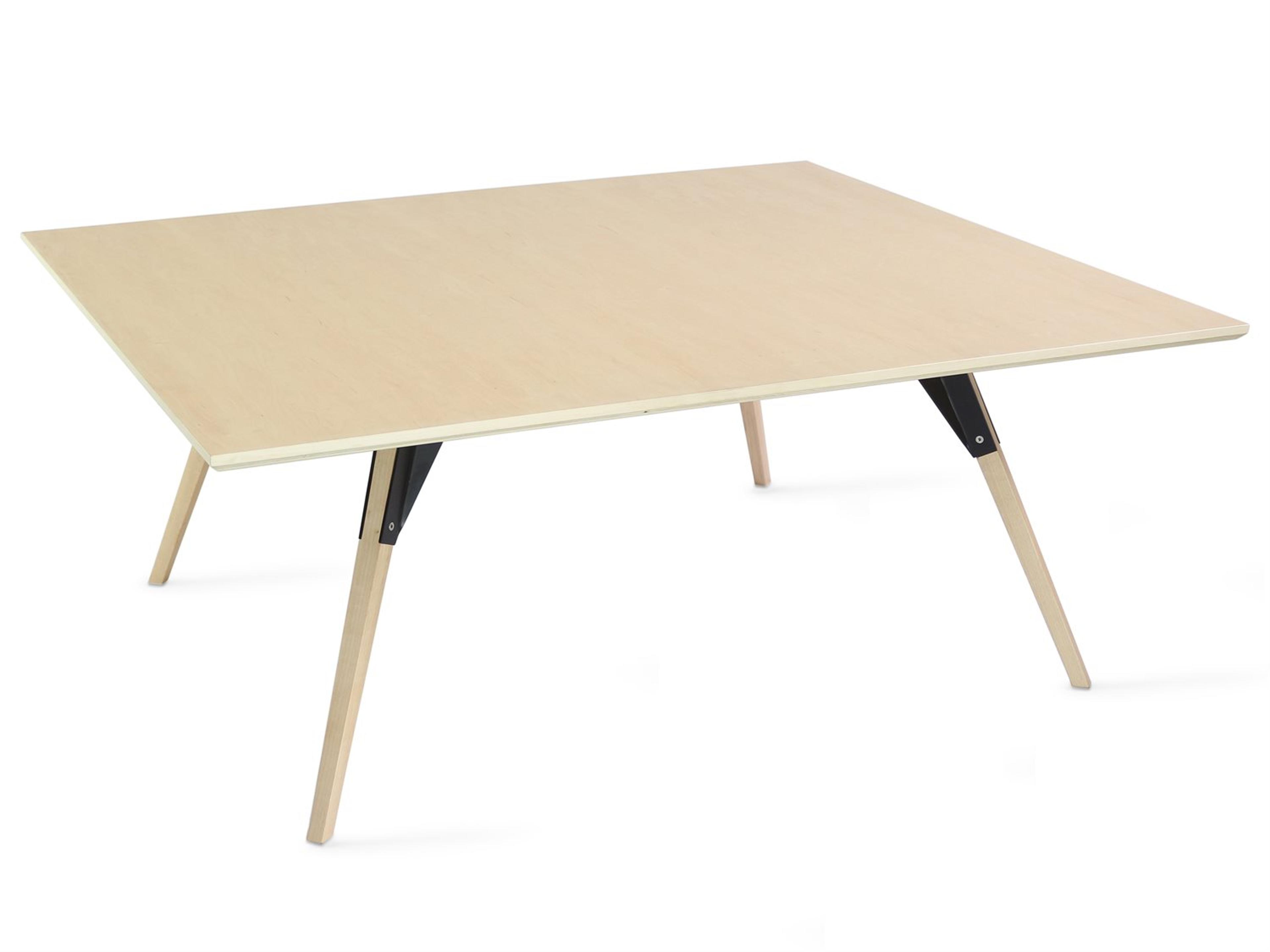 Tronk Design Clarke Collection Rectangular Wood Black Coffee Table