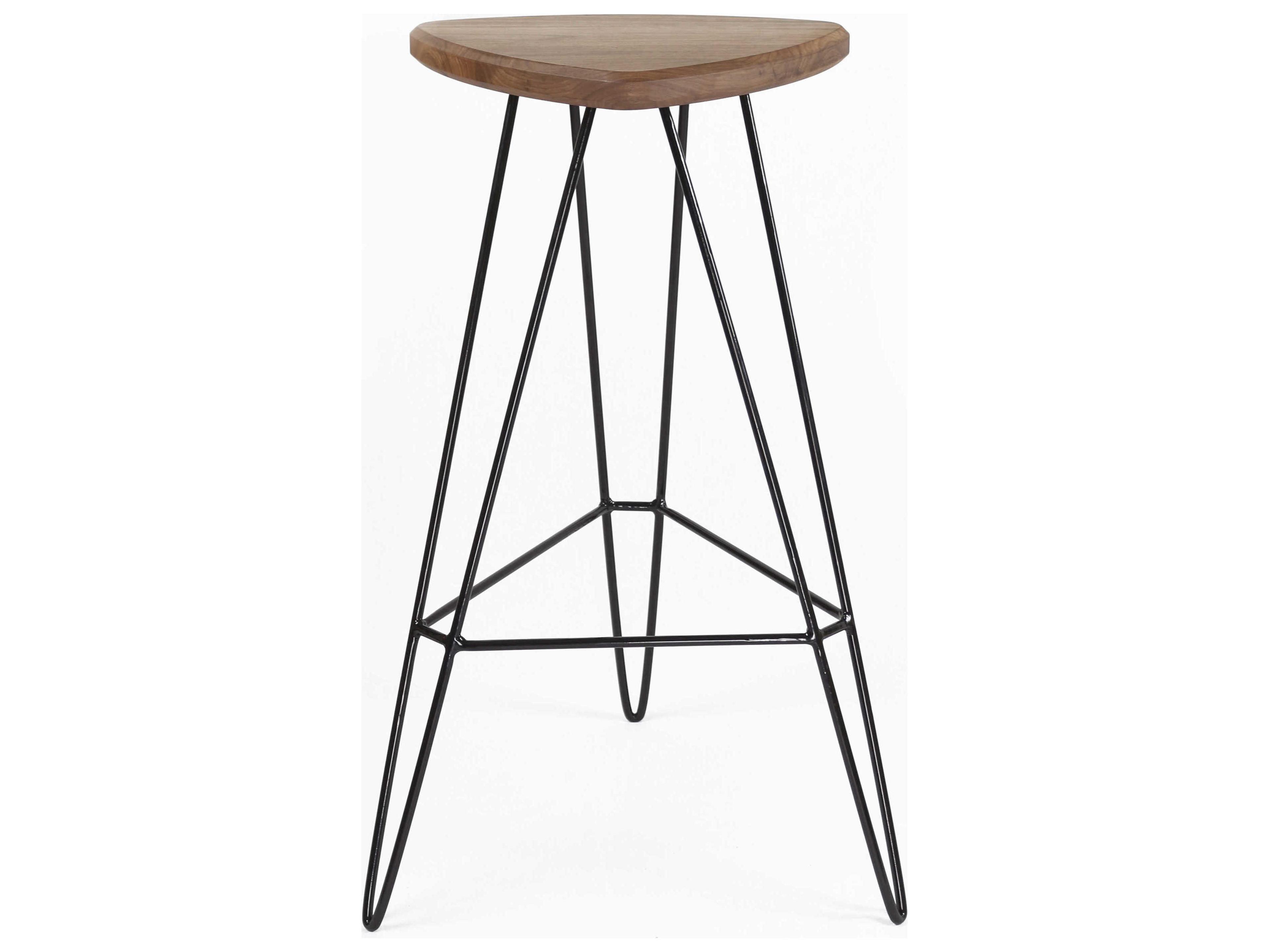 Tronk Design Madison Walnut Wood Bar Stool