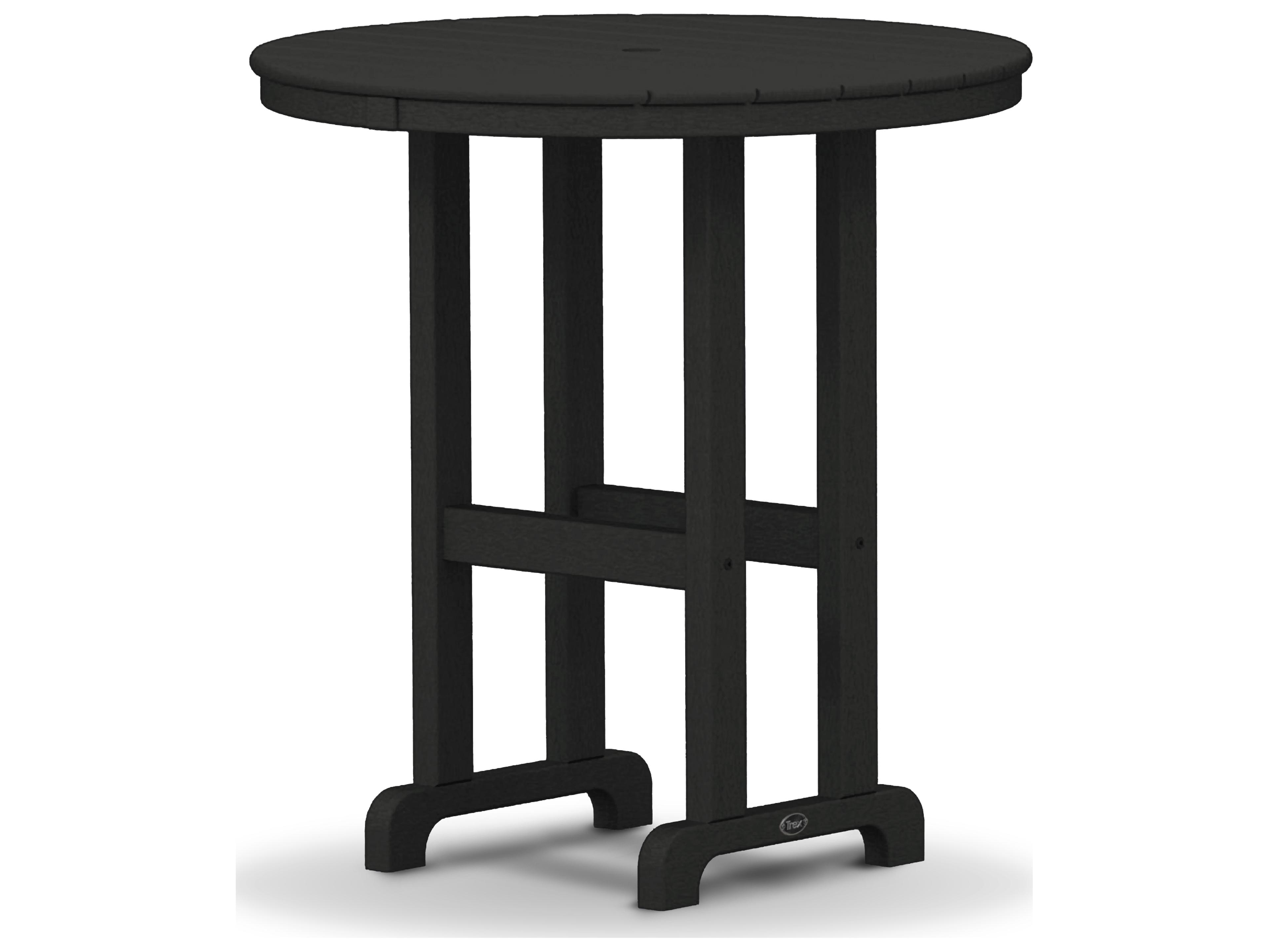Trex® Outdoor Furniture™ Monterey Bay Recycled Plastic Round Counter Table with Umbrella Hole