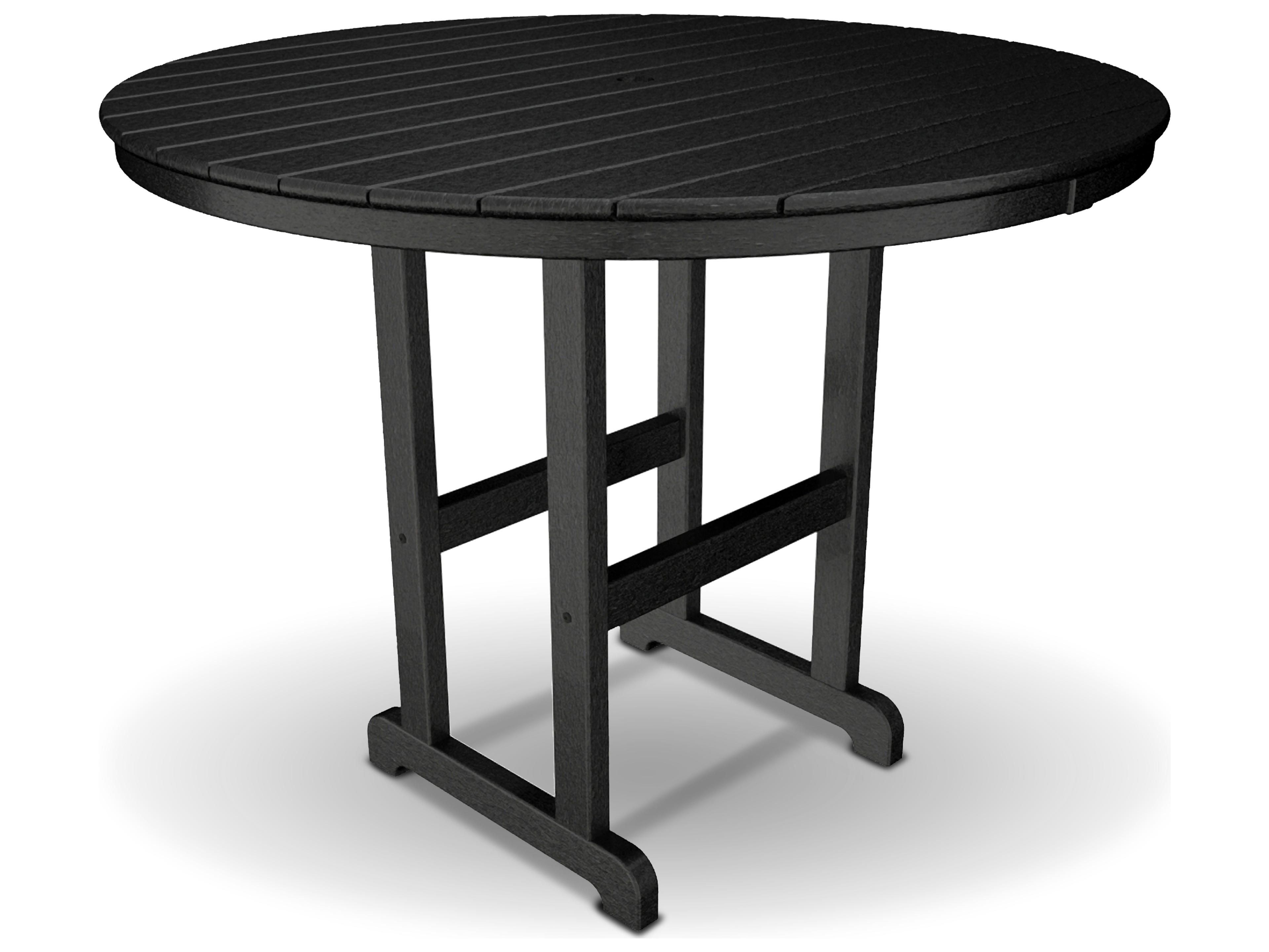 Trex® Outdoor Furniture™ Monterey Bay Recycled Plastic Round Counter Table with Umbrella Hole