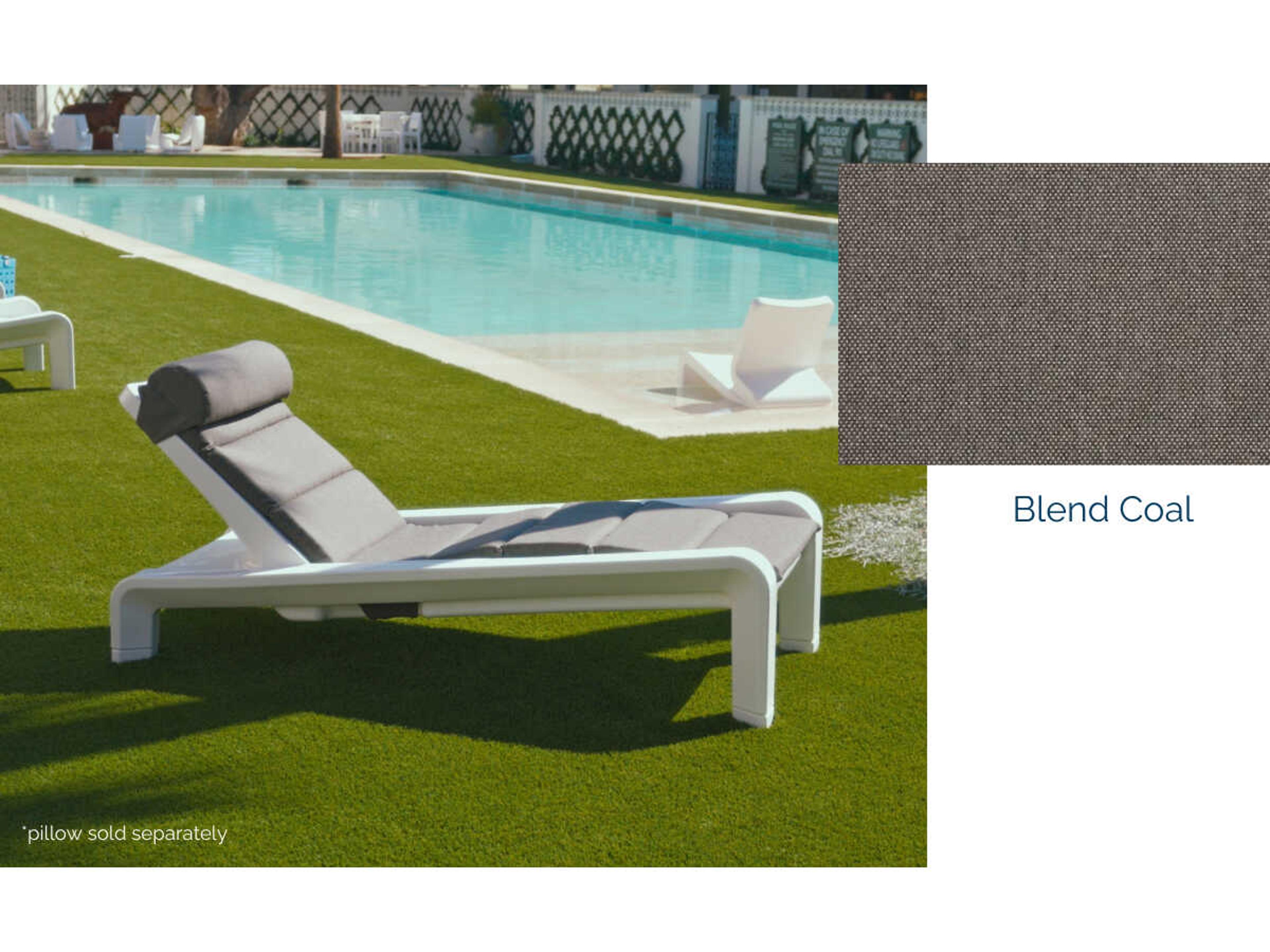 Tupelo Goods Deck Blend Coal Chaise Sunbrella Cushion