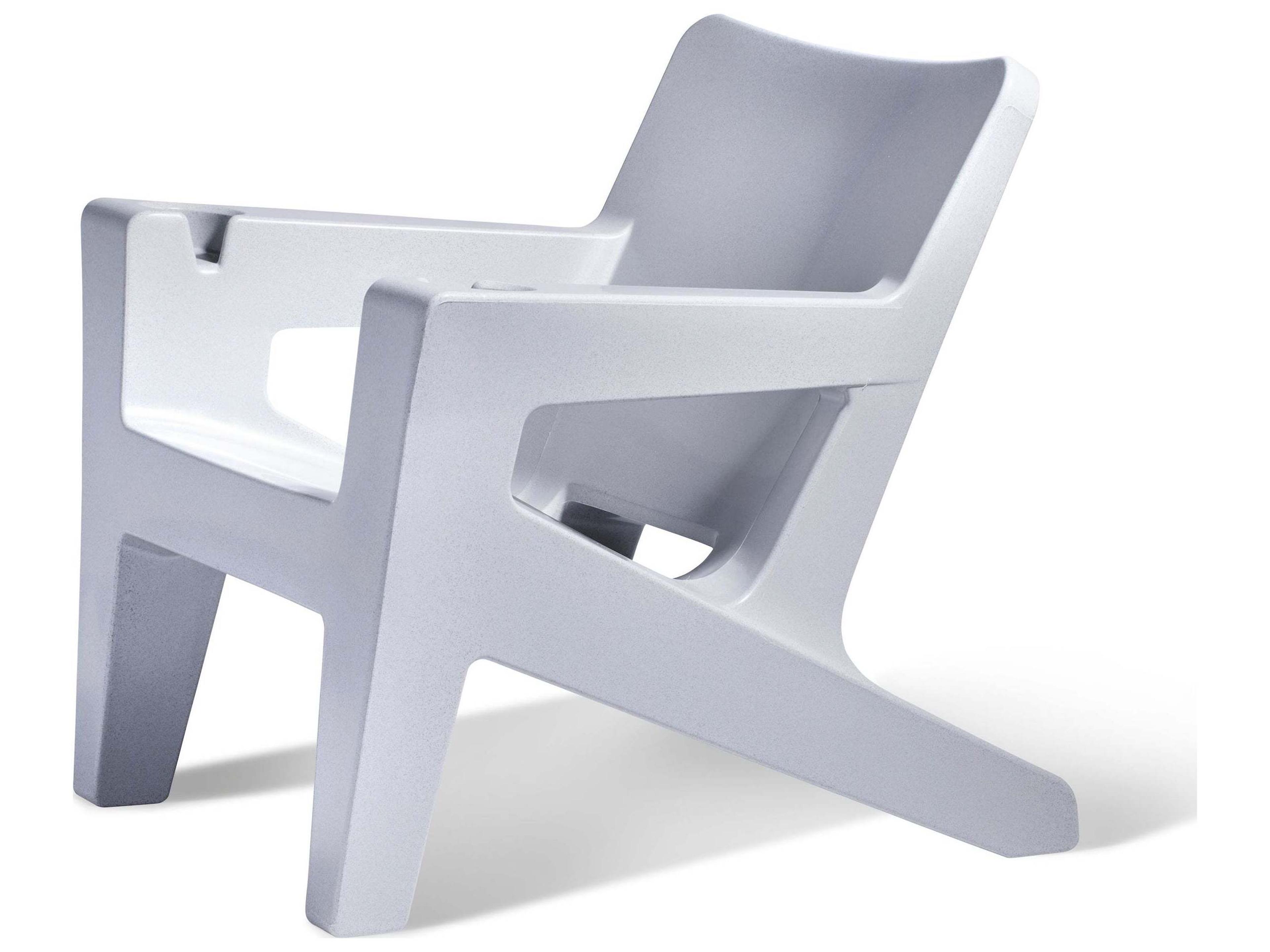 Tupelo Goods Bask Marine Grade Polyethylene Lounge Chair in Concrete Gray