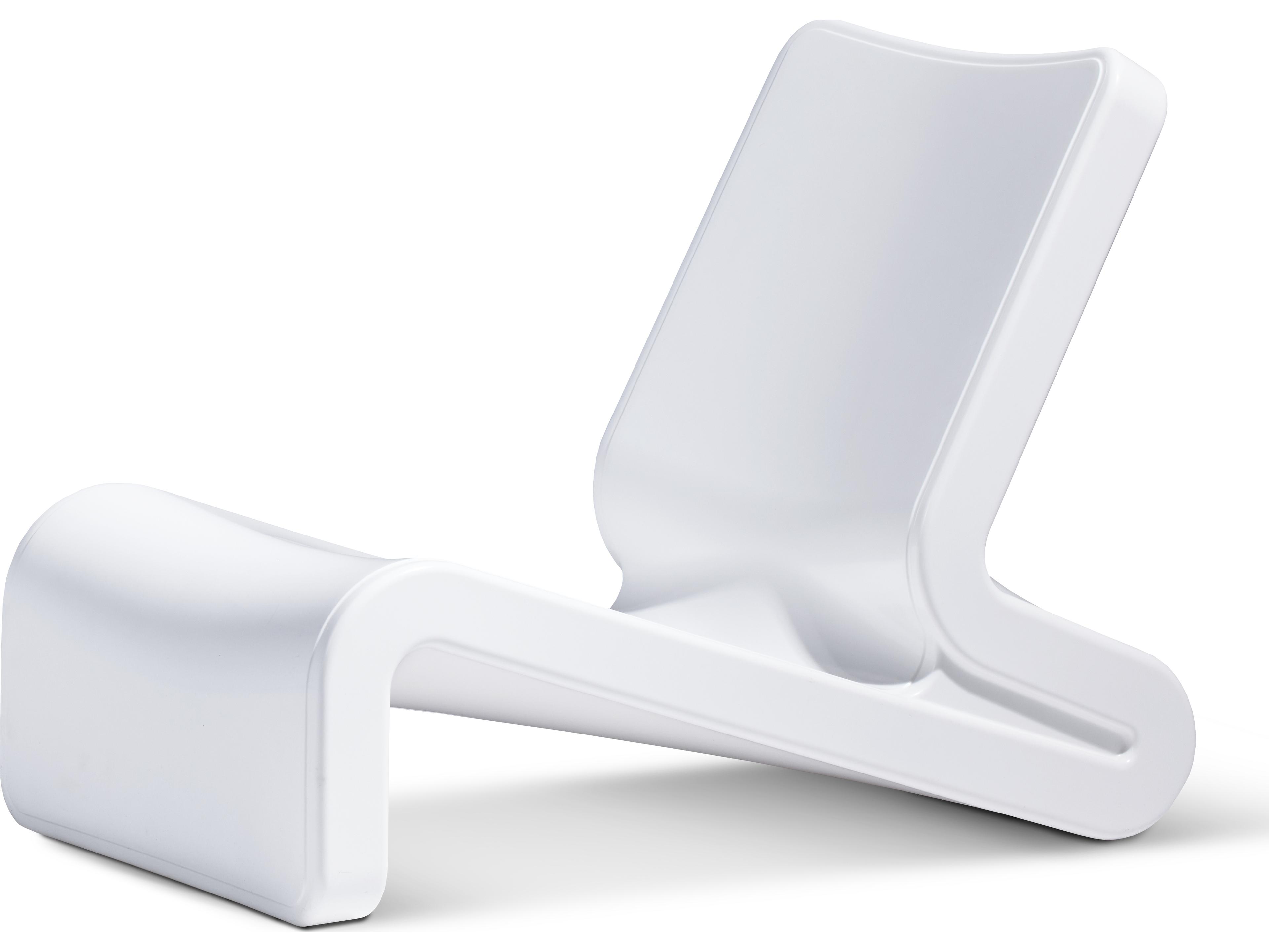 Tupelo Goods Line Resin Lounge Chair in Highcloud White